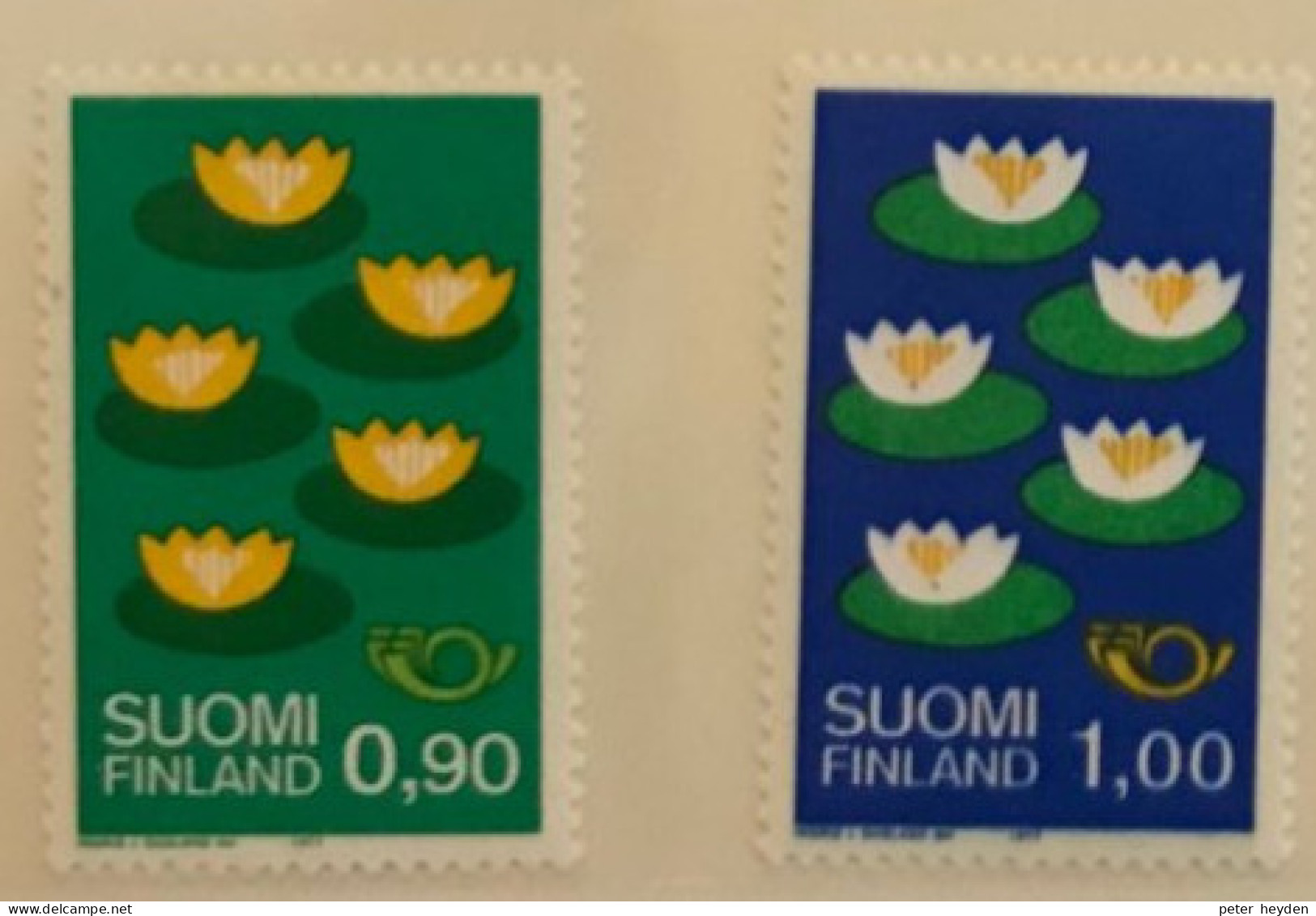 Norden 1977 FINLAND Suomi 1st Printing Dull Gum ~ Erstauflage Matte Gummierung ~ Seerosen Water Lilies - Unused Stamps
