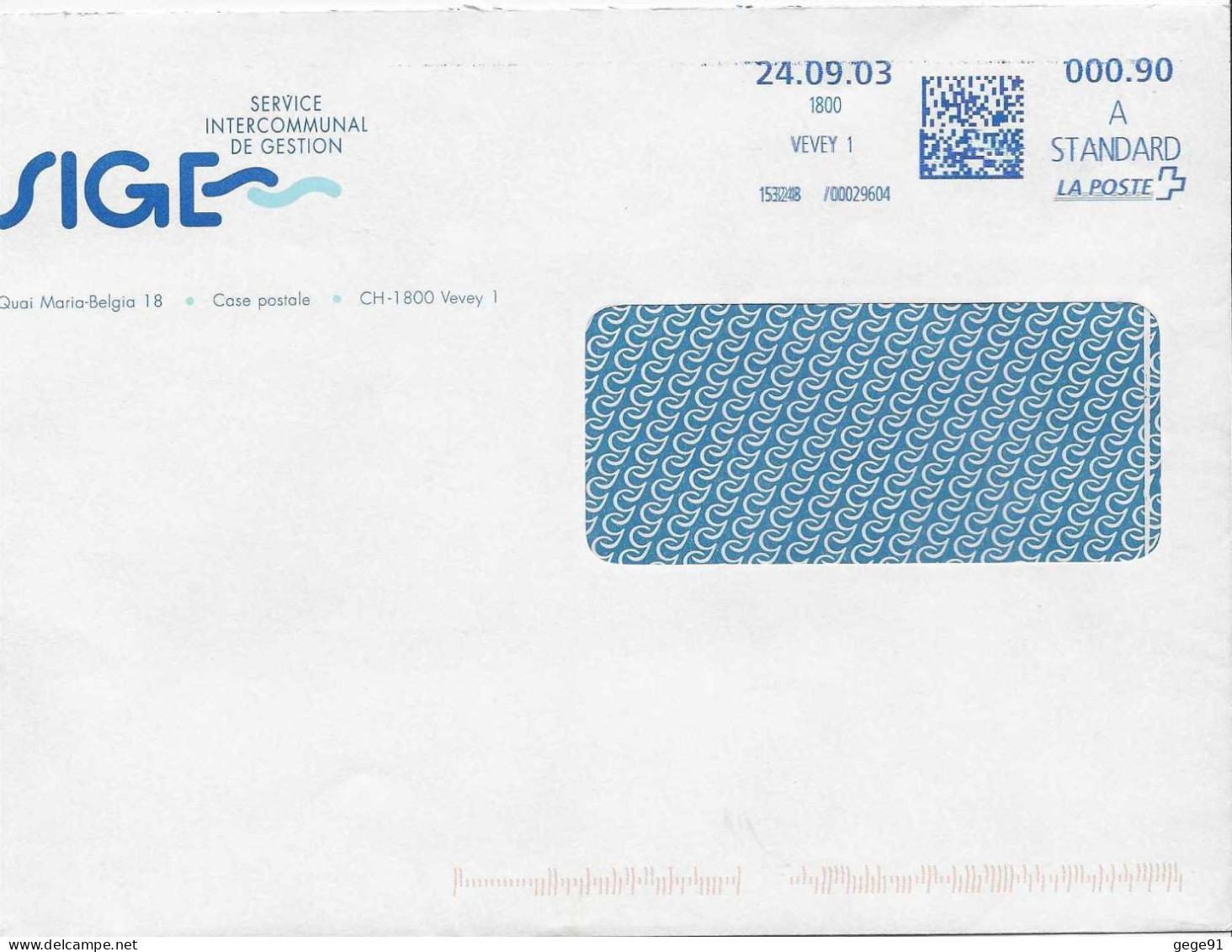 Ema Ascom Hasler - Lettre De Vevey - Postage Meters