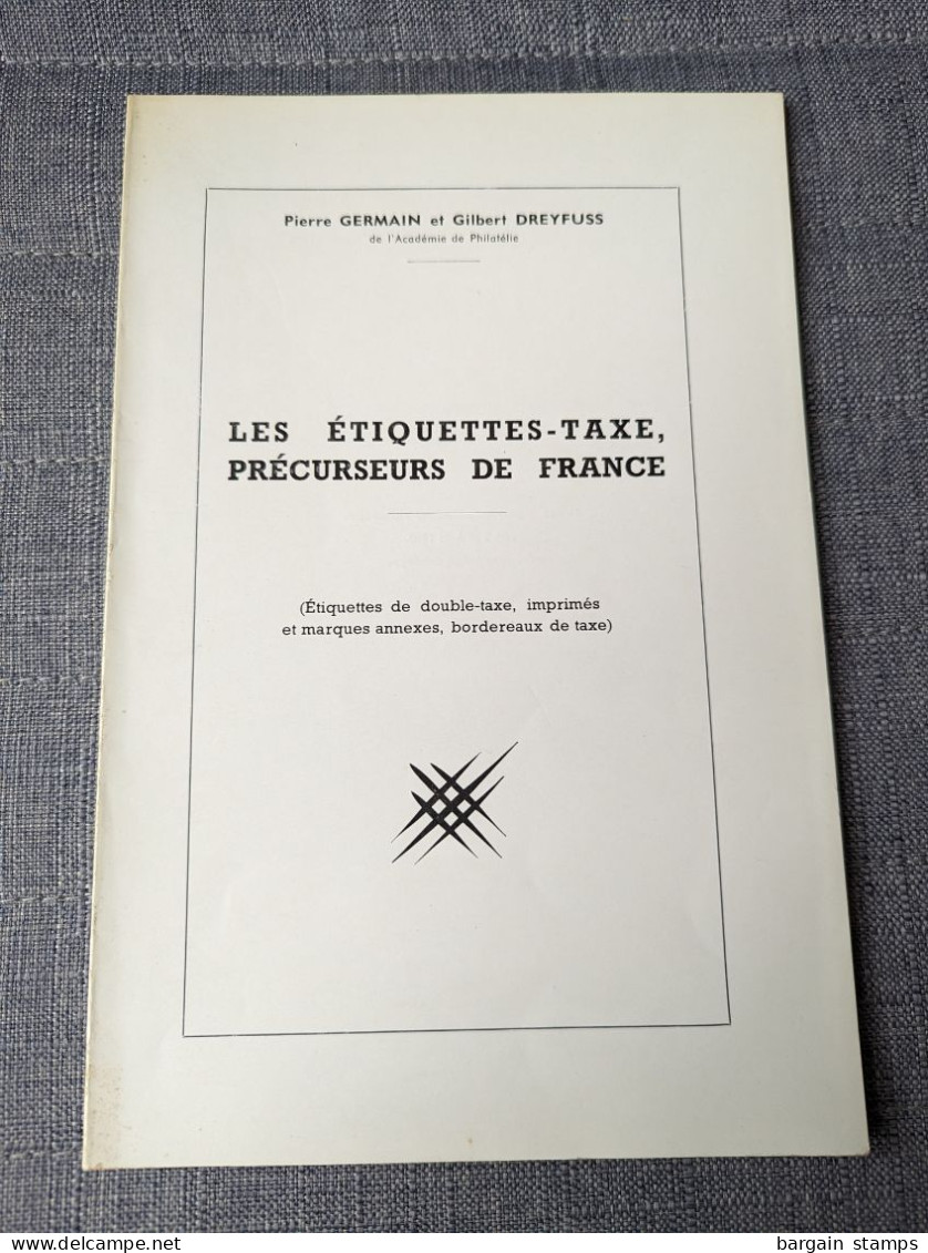 Les étiquettes-taxe, Précurseurs De France -	P. Germain Et G. Dreyfuss - N°92 Sur 100 - 1960 - Handboeken
