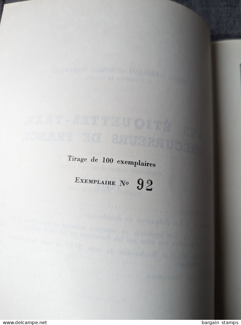 Les étiquettes-taxe, Précurseurs De France -	P. Germain Et G. Dreyfuss - N°92 Sur 100 - 1960 - Handbücher