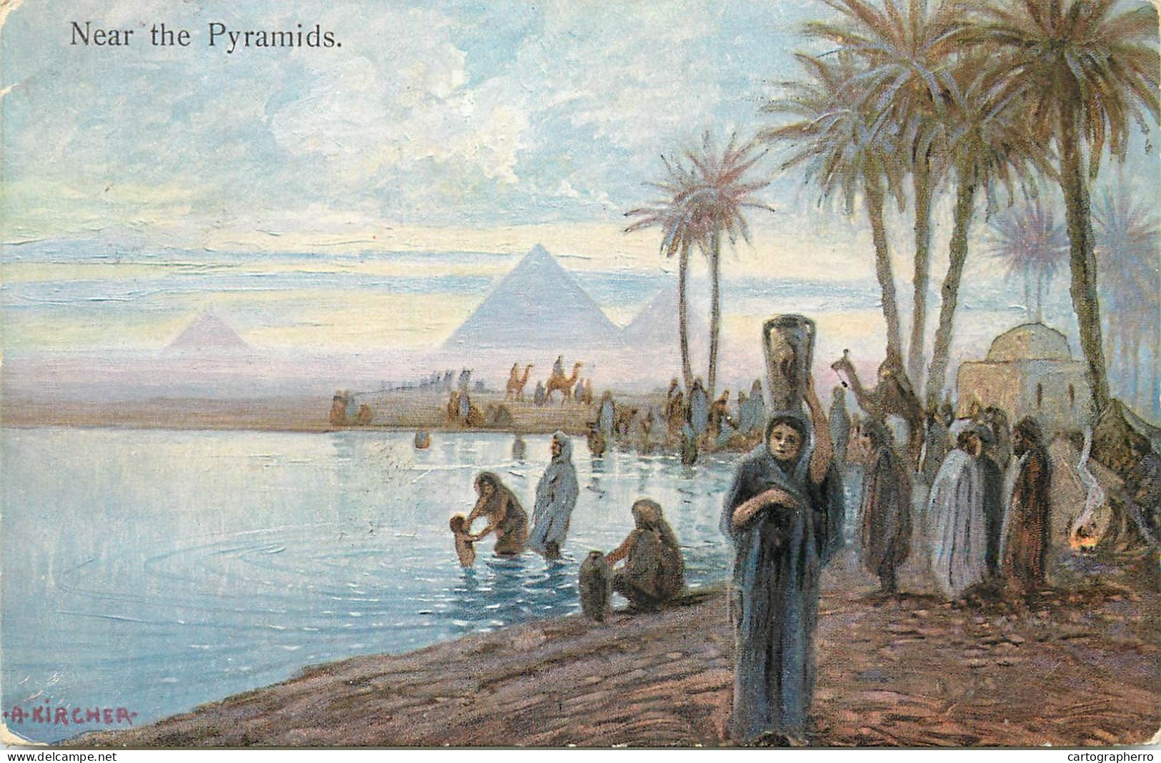 Egypt Pyramids A. Kircher Water Carrier Natives - Pirámides