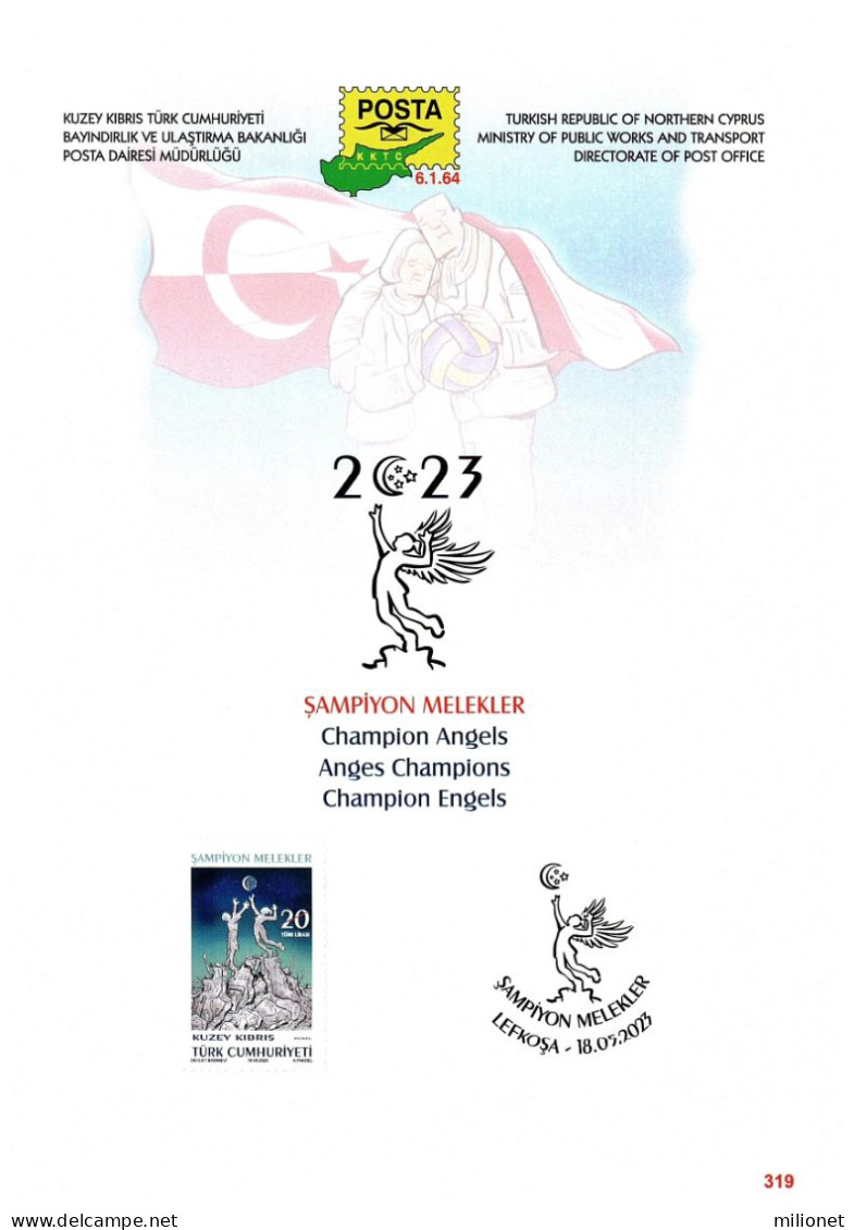 CHIPRE TURCO NORTHERN TURKISH CYPRUS ZYPERN 2023 Champion Angels BROCHURE Nº 319 - Autres & Non Classés