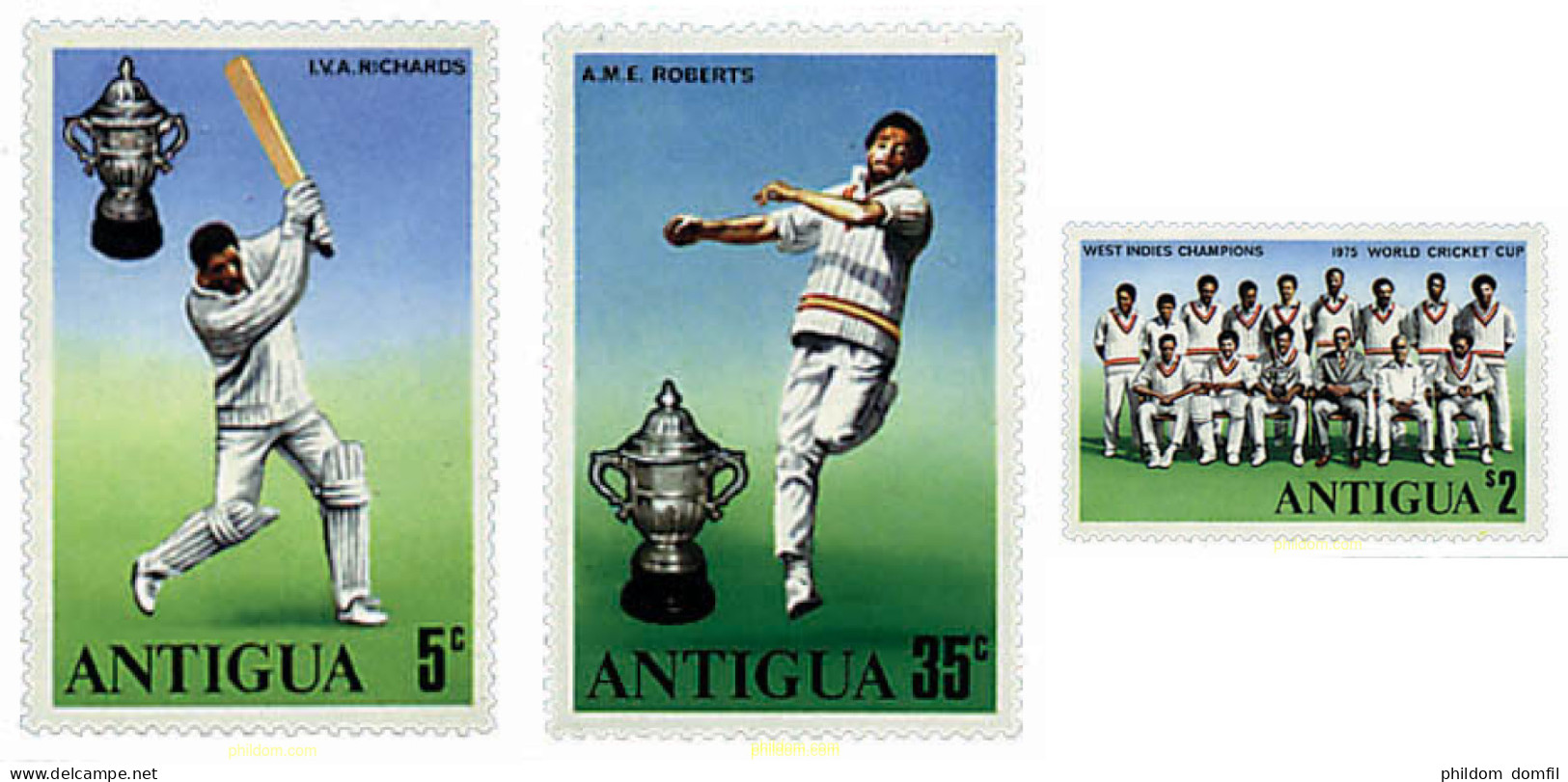 33666 MNH ANTIGUA 1975 COPA DEL MUNDO DE CRICKET - Autres & Non Classés