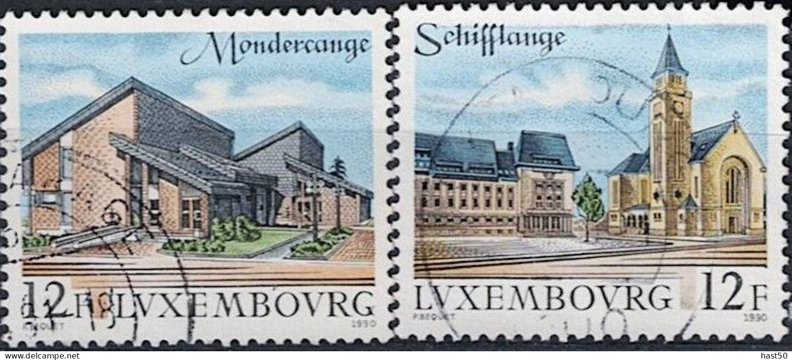 Luxemburg - Sehenswürdigkeiten (MiNr: 1250/1) 1990 - Gest Used Obl - Oblitérés