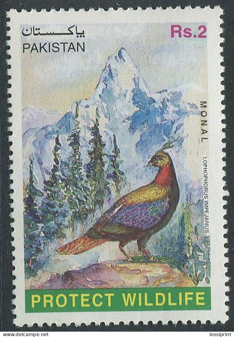 Pakistan:Unused Stamp Bird, Protect Wildlife, Lophphorus Impejanus, 1997, MNH - Pavoni