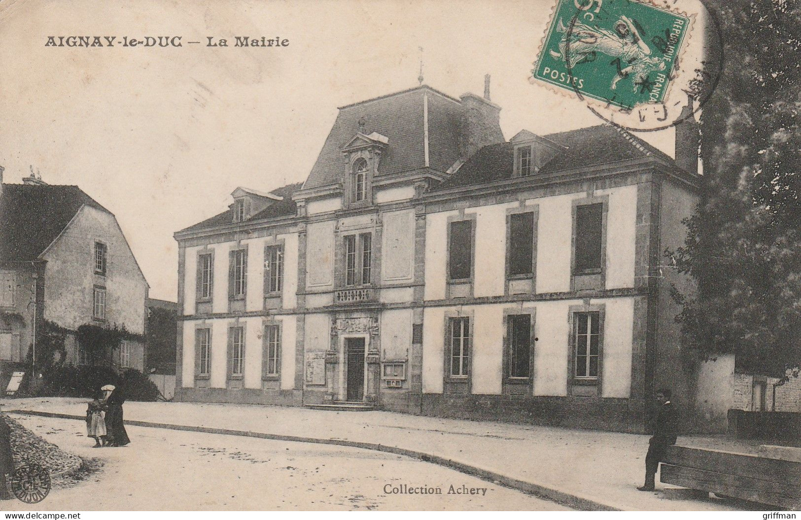 AIGNAY LE DUC LA MAIRIE 1915 TBE - Aignay Le Duc