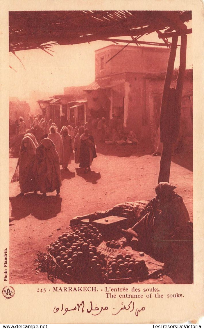 MAROC - Marrakech - L'entrée Des Souks - Carte Postale Ancienne - Marrakech