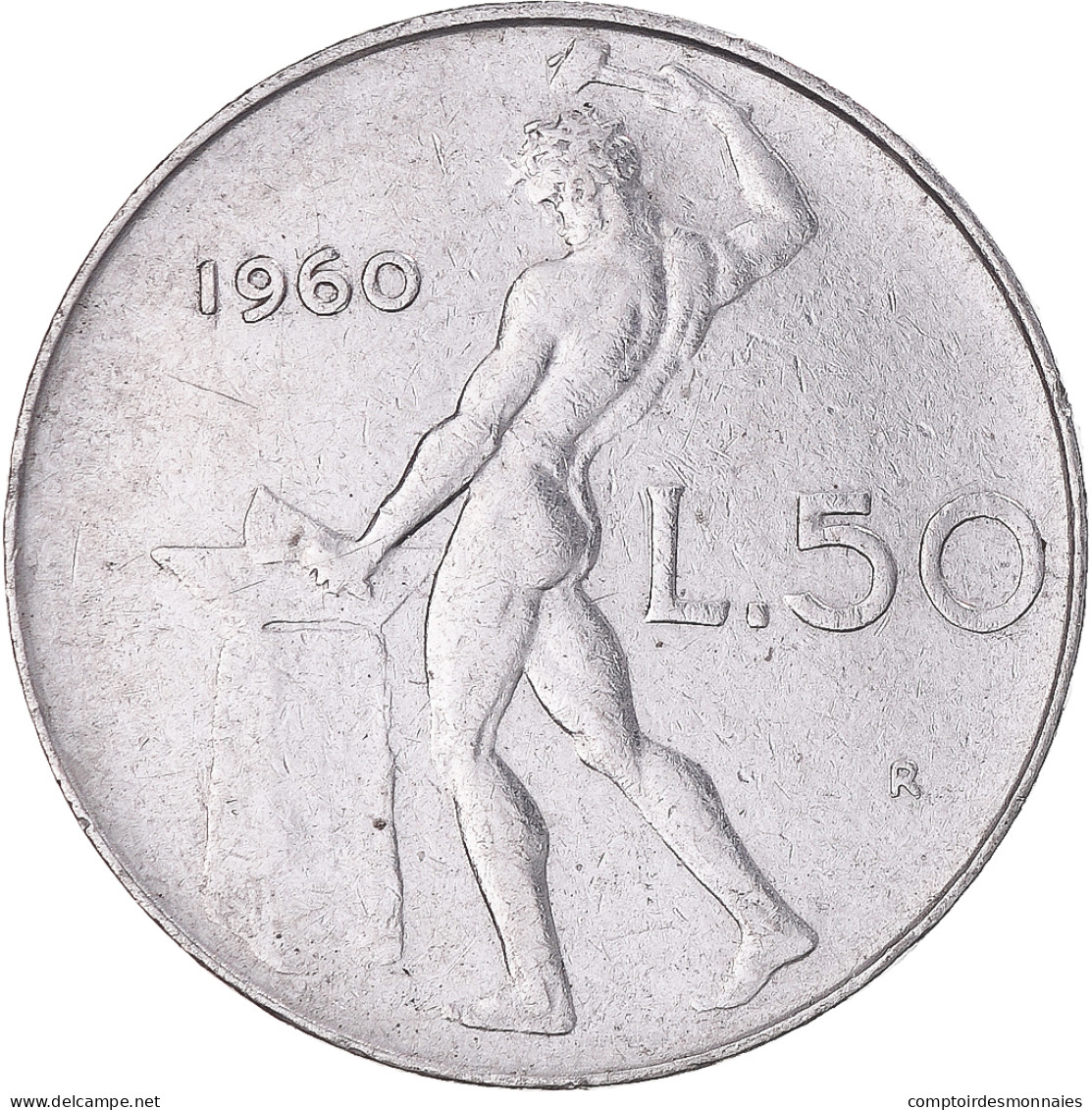 Monnaie, Italie, 50 Lire, 1960 - 50 Liras