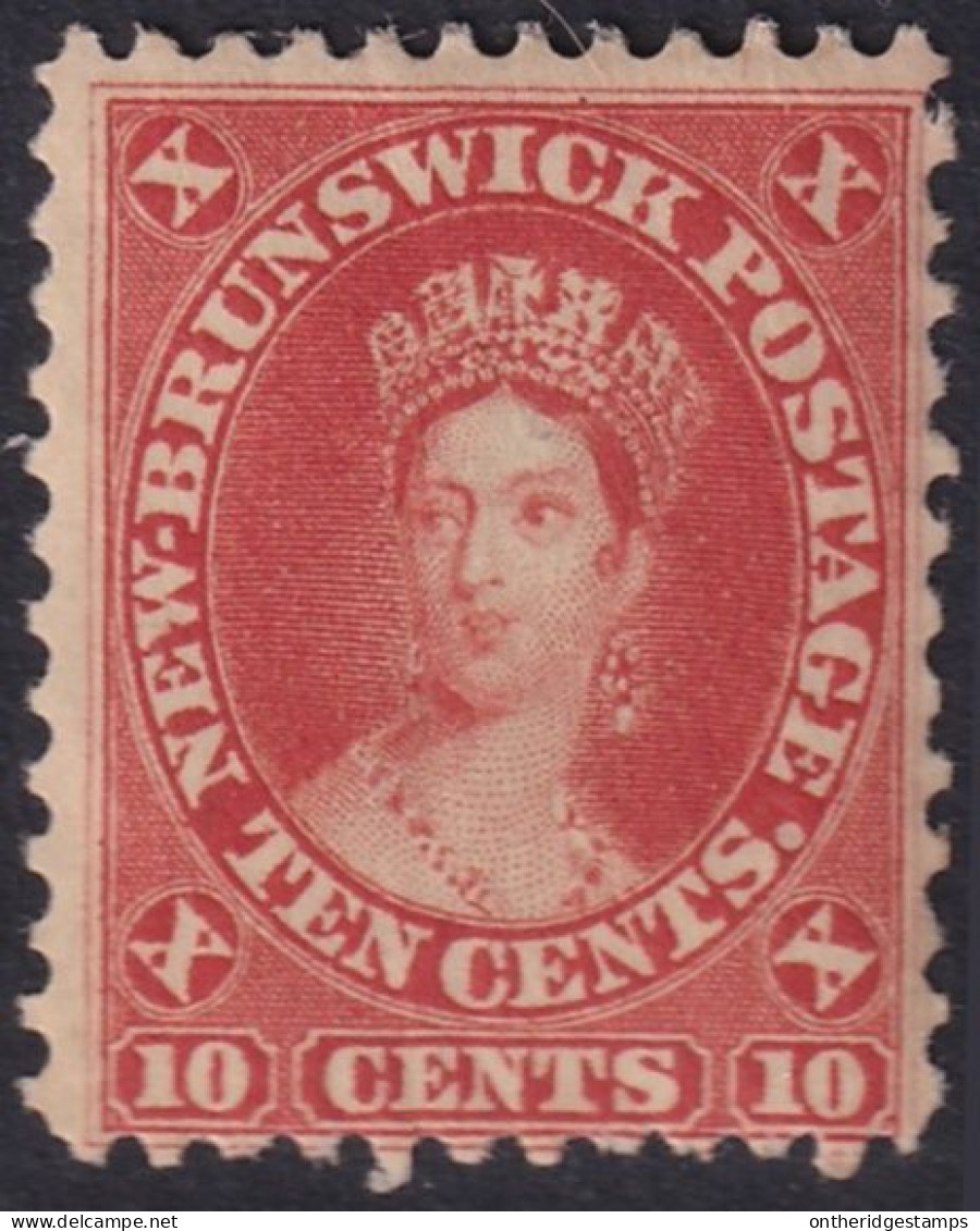 New Brunswick 1860 Sc 9  MH* Disturbed Gum - Unused Stamps
