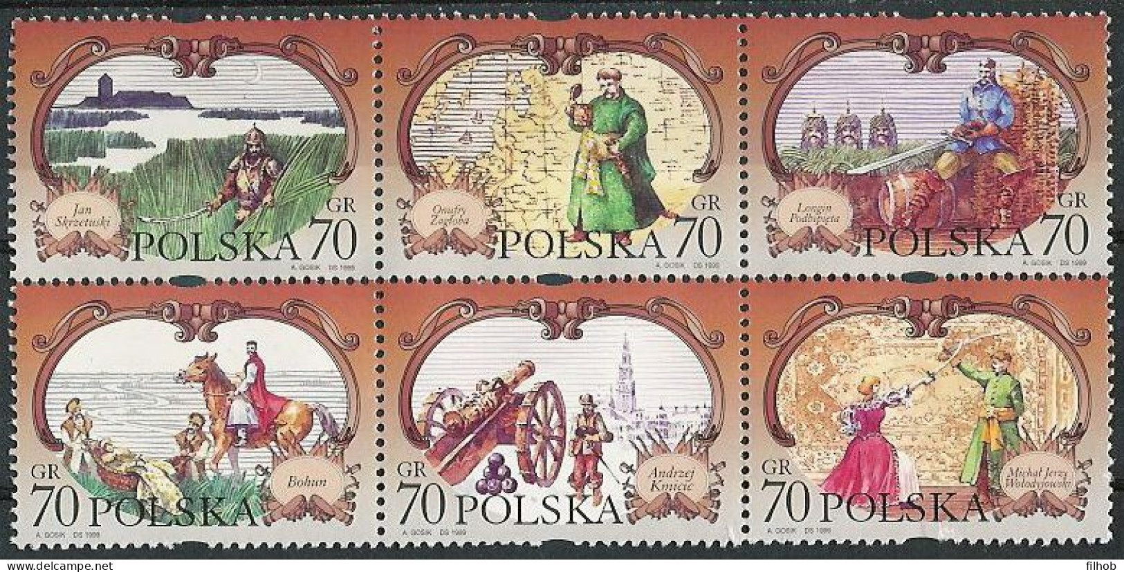 Poland Stamps MNH ZC.3607-12 (6): Heroes Of The Trilogy - Ungebraucht