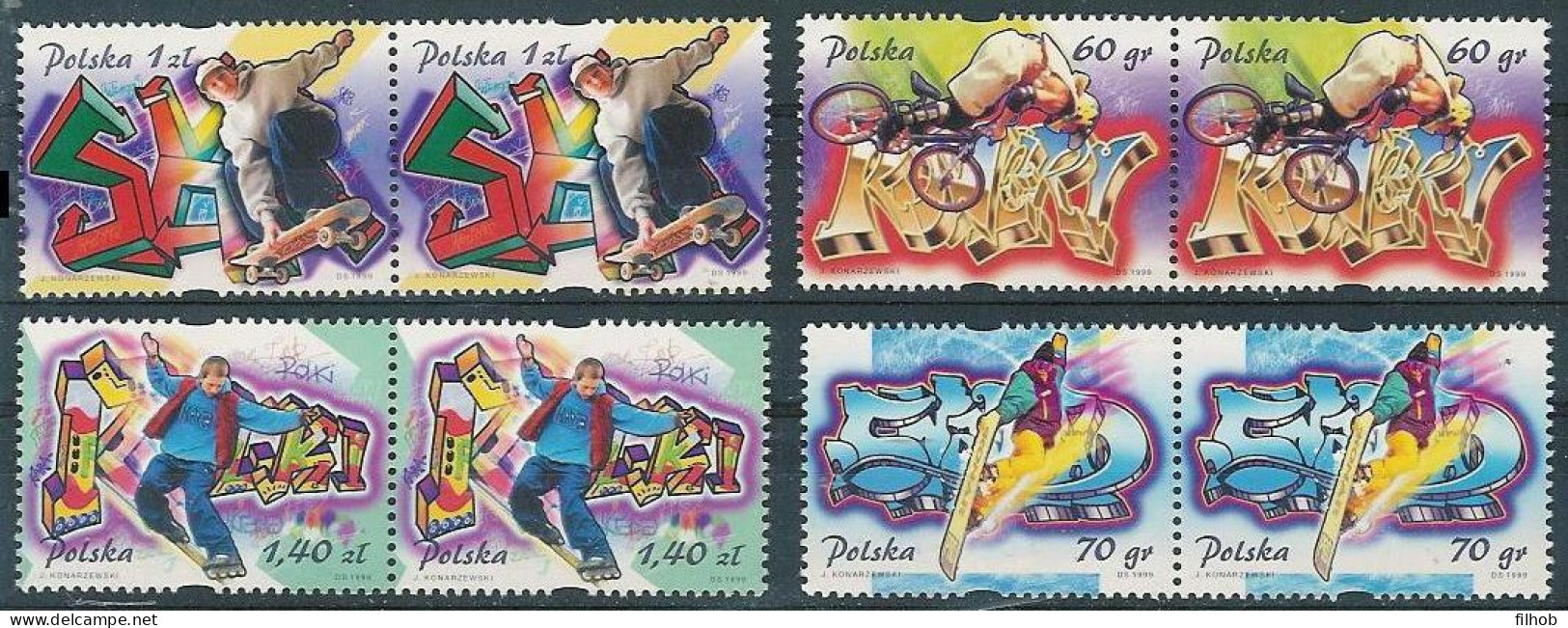 Poland Stamps MNH ZC.3616-19 2po: Youth Sports (2h) - Ungebraucht