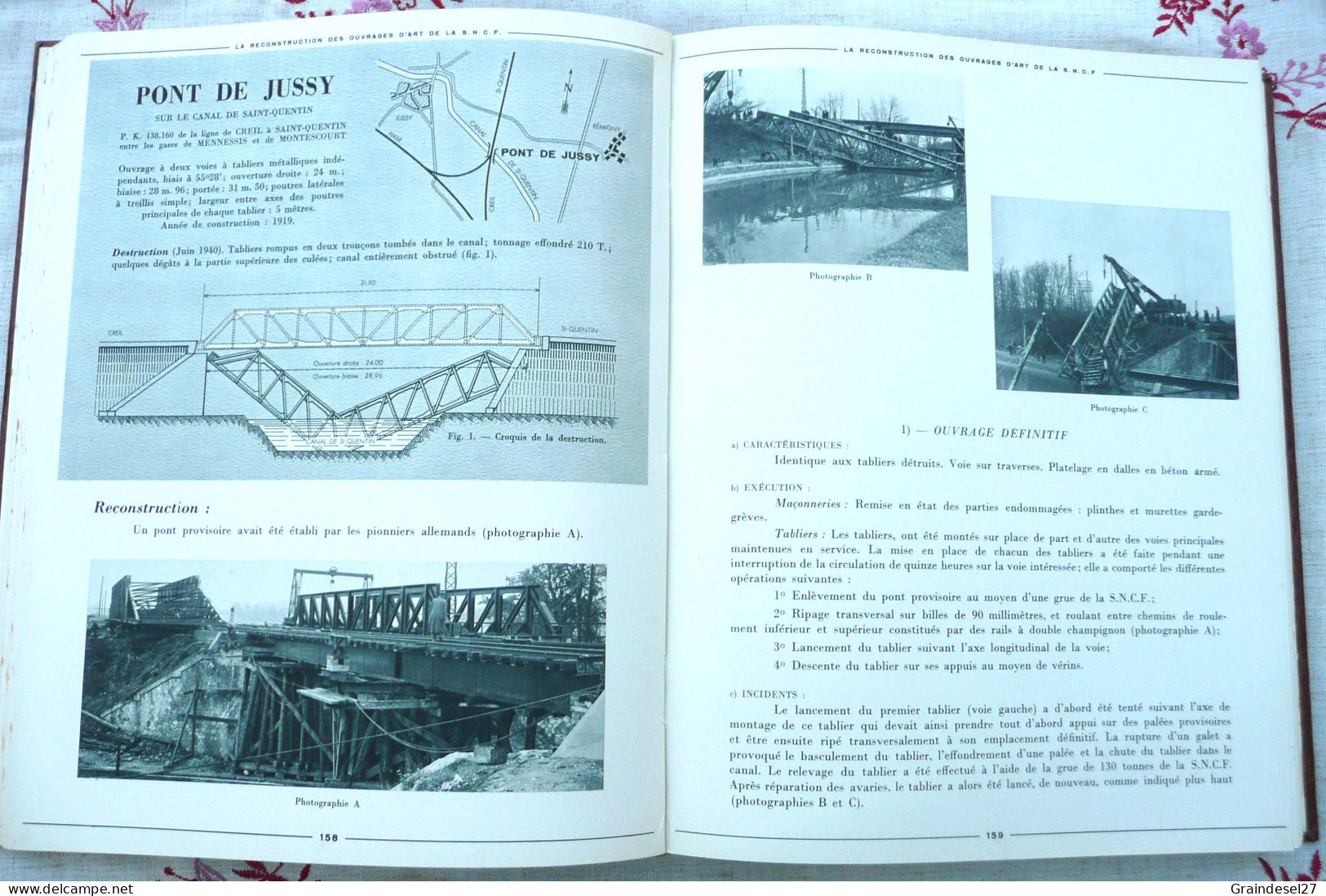 La reconstruction des ouvrages d'art du chemin de fer - L'œuvre de la SNCF 1940 - 1942