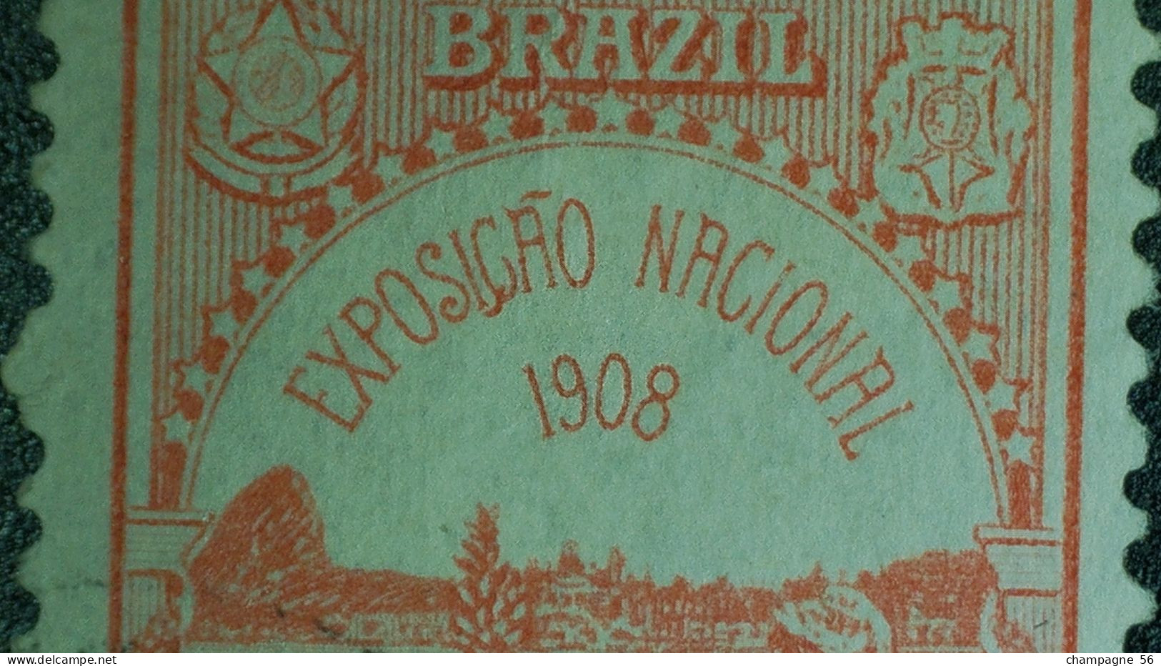 1908 N° 142 EXPOSITION  OBLIT DOS CHARNIERE - Usados