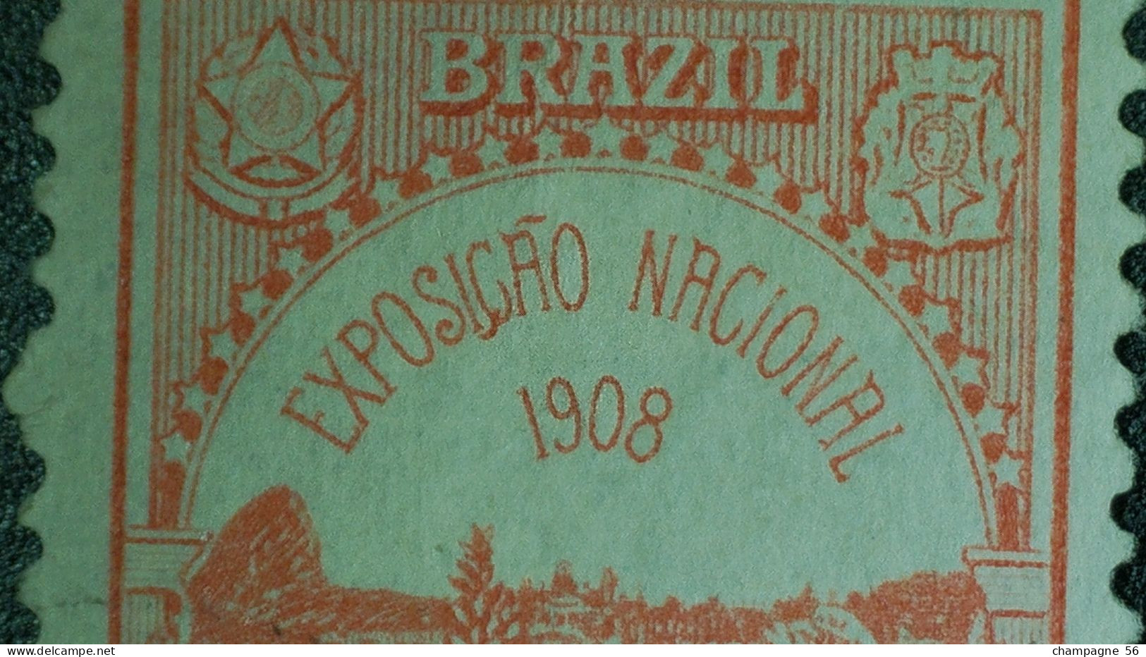 1908 N° 142 EXPOSITION  OBLIT DOS CHARNIERE - Usati