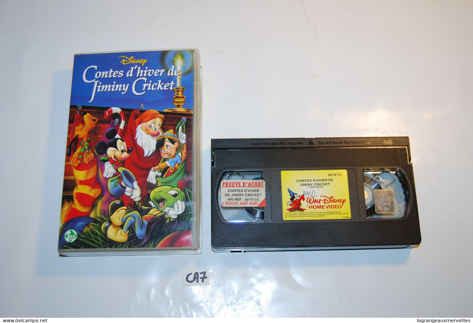 CA7 K7 - Cassette Vidéo VHS - CONTES D'HIVER ET JIMINY CRICKET - DISNEY - Dessins Animés