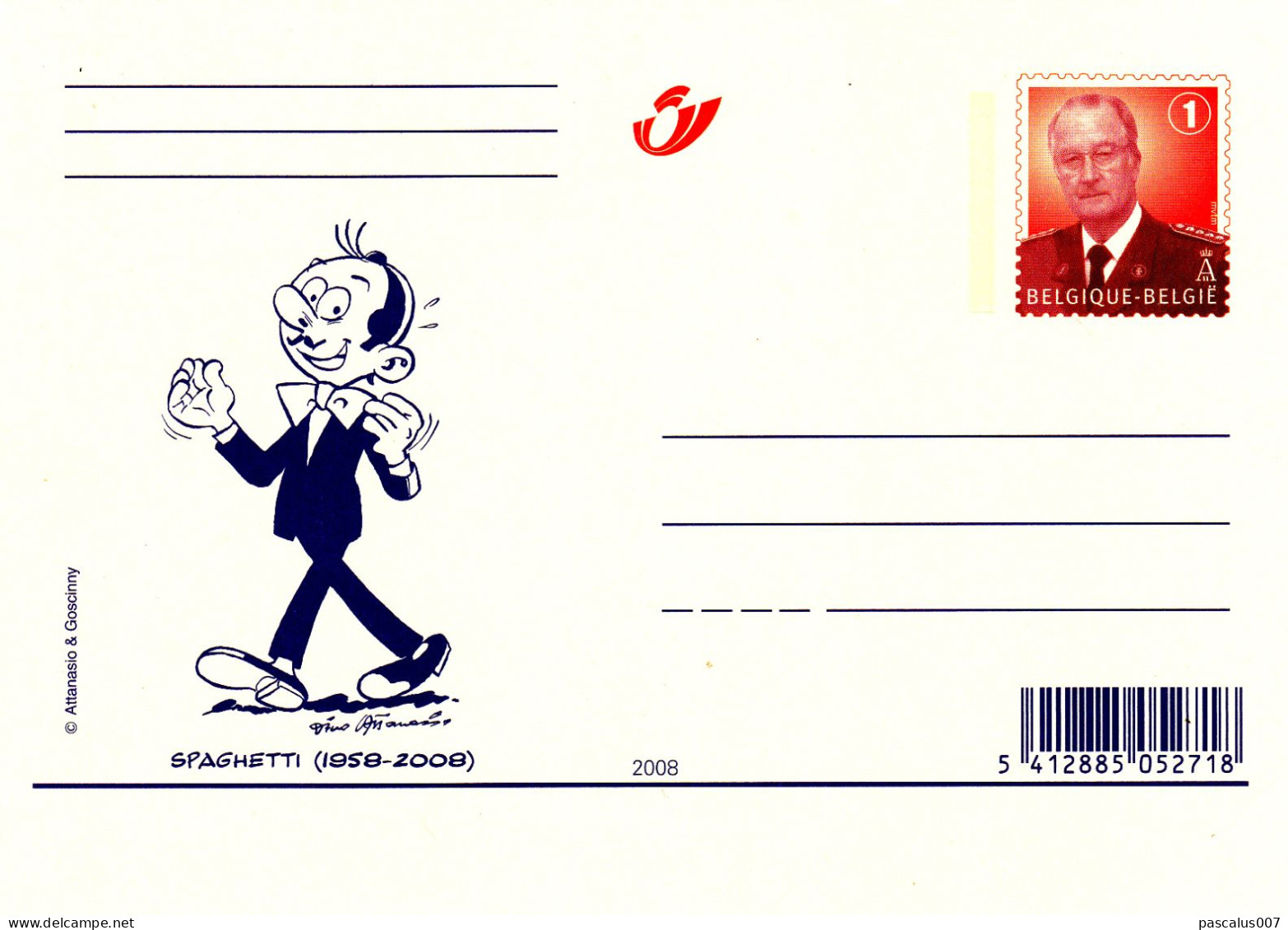 B01-423 42000 Rare BD - Carte Postale - Entiers Postaux - Spaghetti 1958-2008 2008 5412885052718 - Cartes Postales Illustrées (1971-2014) [BK]