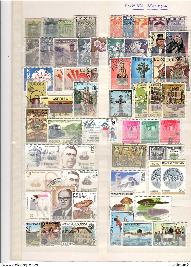 COLLEZIONE ANDORRA FRANCESE E SPAGNOLA   **/*/USATA - Colecciones