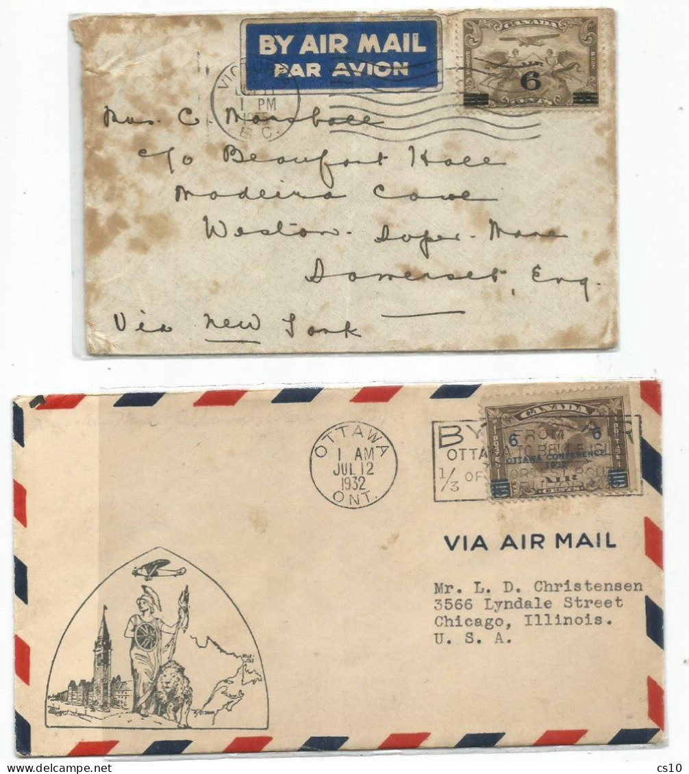 Canada Old Postal History Lot #9  Items With Airmail CVs, , Registered Cvs - Postgeschiedenis