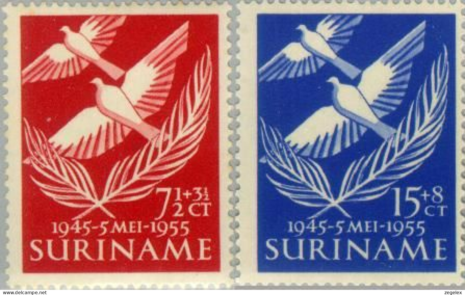 Suriname 1955 10 Jaar Bevrijding Nederland - NVPH 321 MNH** Postfris - Suriname ... - 1975