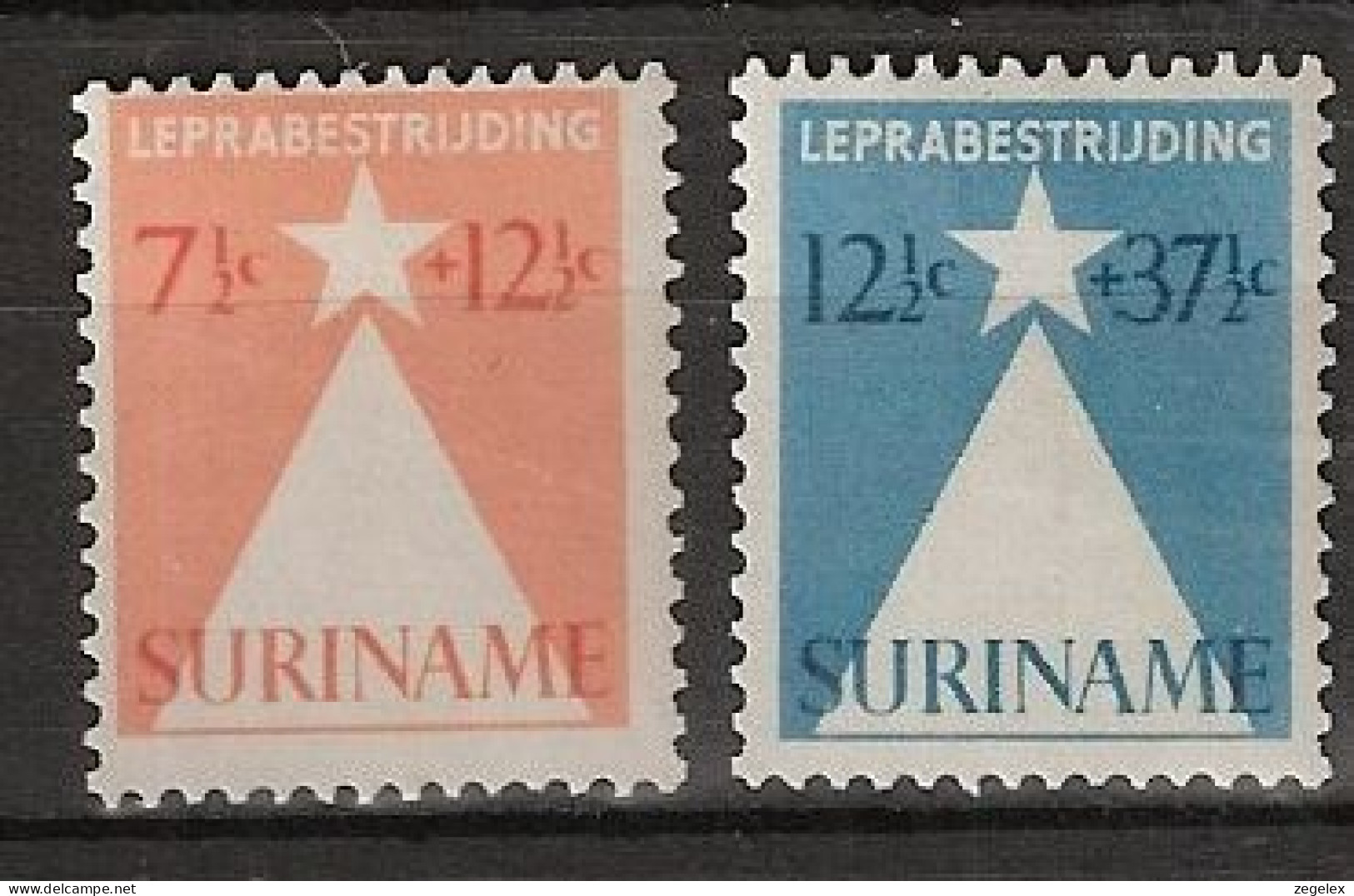 Suriname 1947 Lepra  NVPH 247-248 MNH** - Suriname ... - 1975