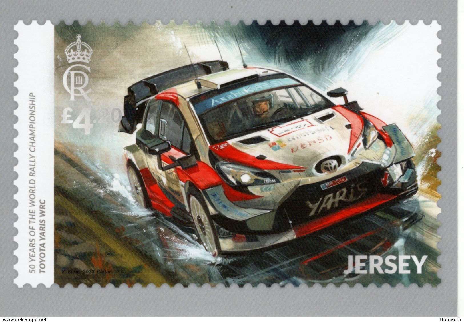 Toyota Yaris WRC  -  50 Years Of The World Rally Championship  - Jersey PHQ Postcard - CPM - Rally's