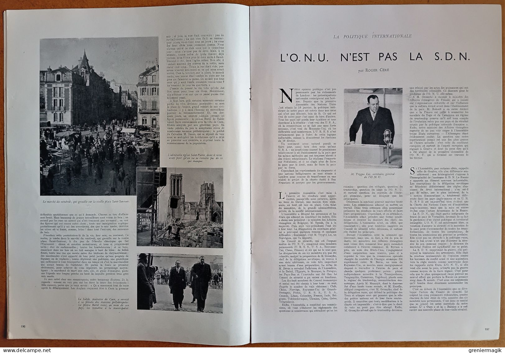 France Illustration N°21 23/02/1946 Bâtiment De Ligne "Richelieu"/Belgique/Indes/Caen/Economie Zone Française Occupation - Testi Generali