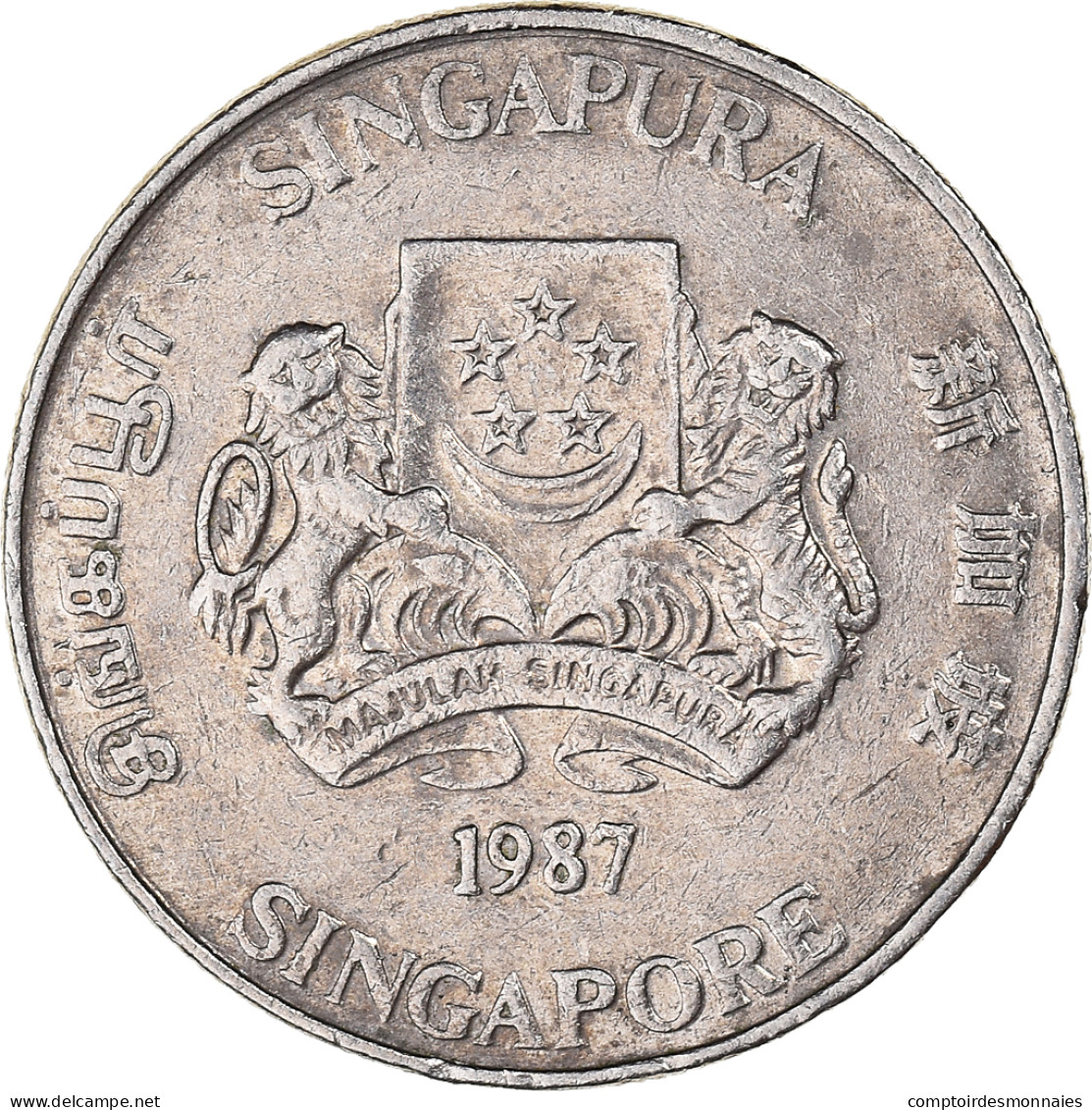 Monnaie, Singapour, 20 Cents, 1987 - Singapur