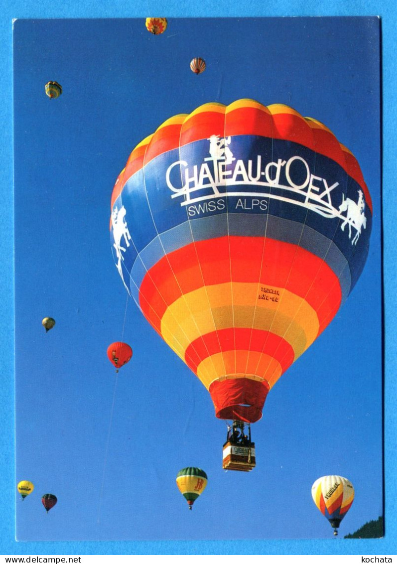 OLI1048, Château-d'Oex, Swiss Alps, Ballon, Mongolfière, Whisky J&B, GF, Circulée 2003 - Château-d'Œx