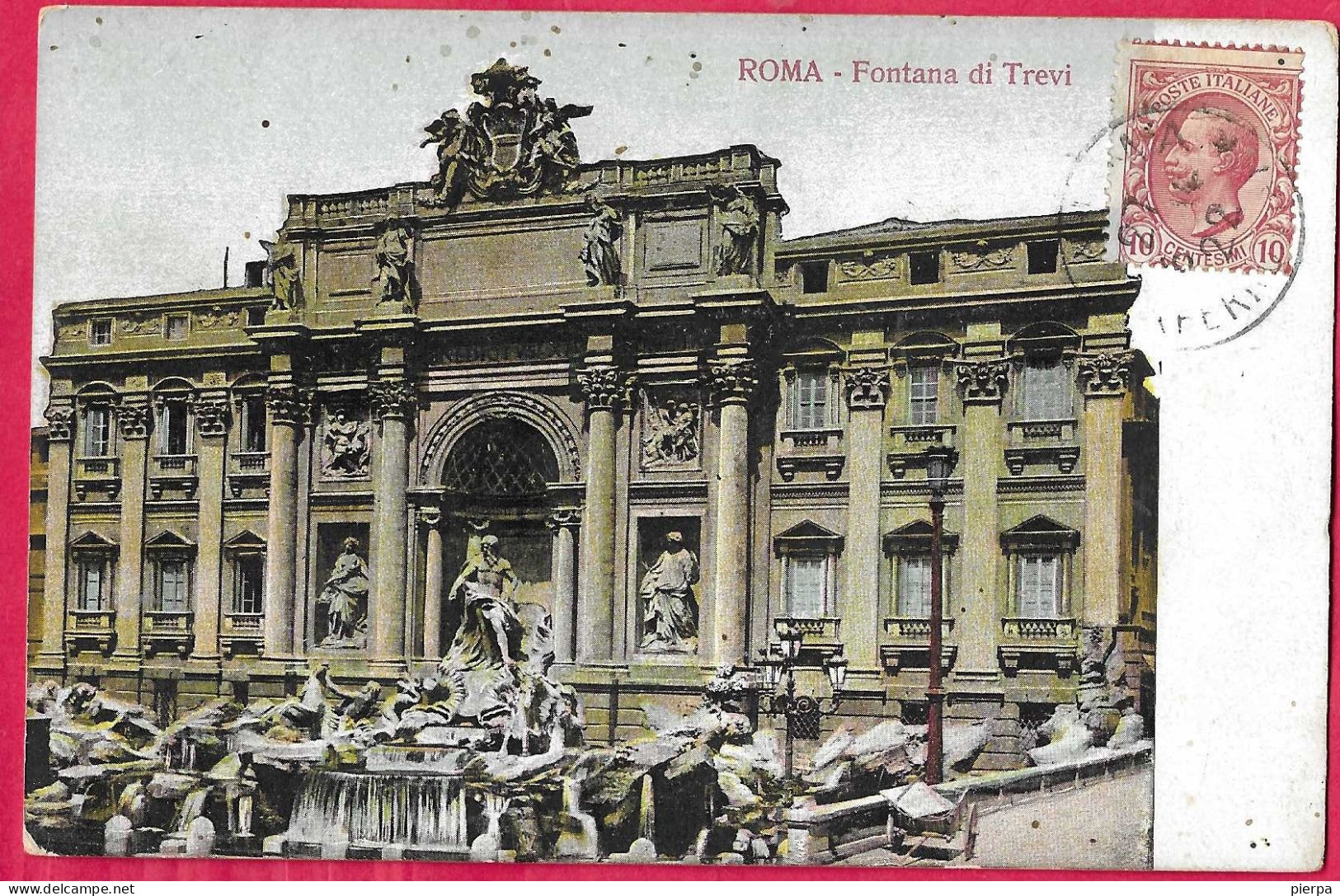 ROMA - FONTANA DI TREVI - FORMATO PICCOLO   - VIAGGIATA 1922 PER LA FRANCIA - Fontana Di Trevi