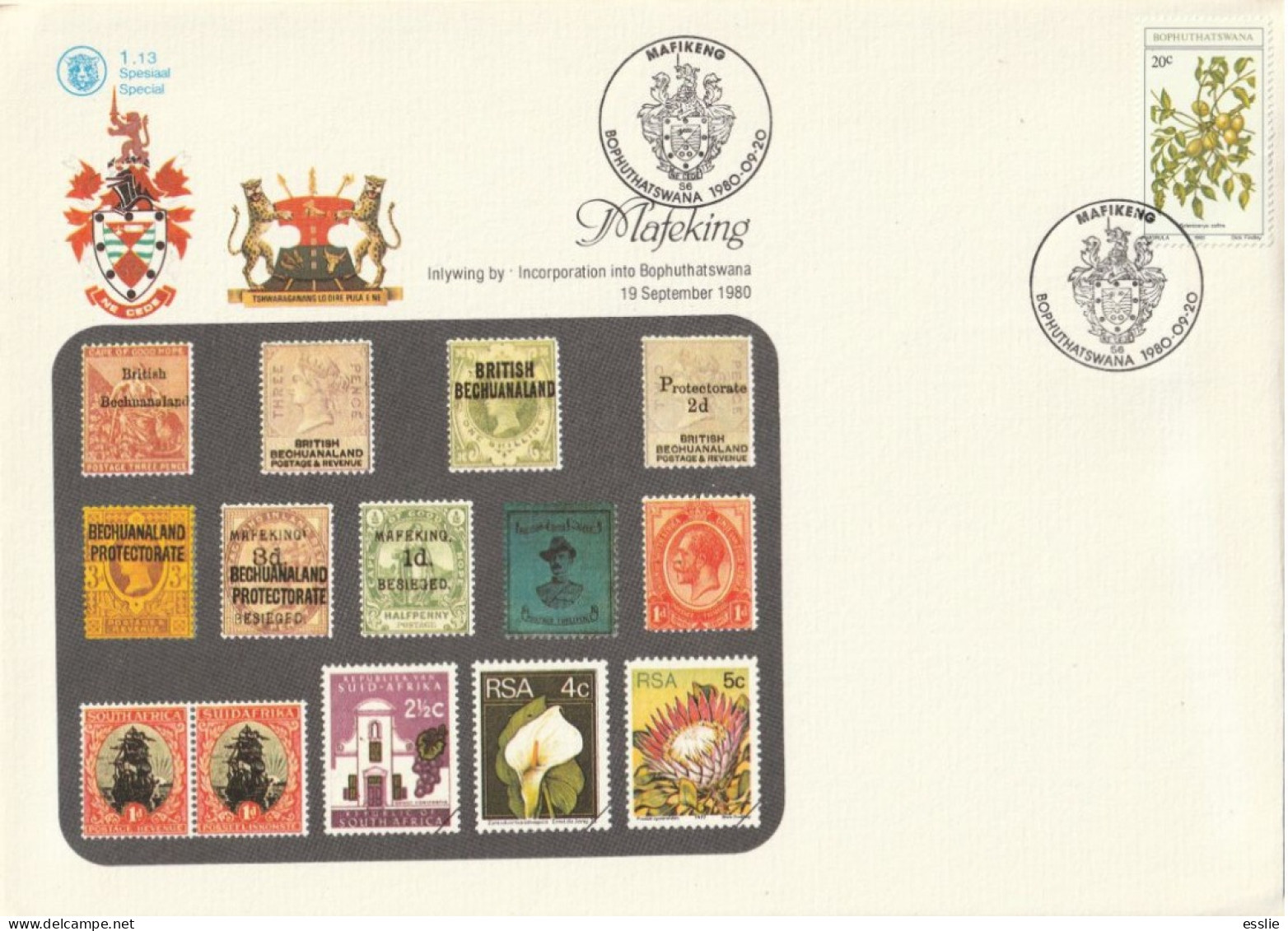 Bophuthatswana - 1980 - Mafiking Mafeking Incorporation - First Day Cover - Large - Bofutatsuana