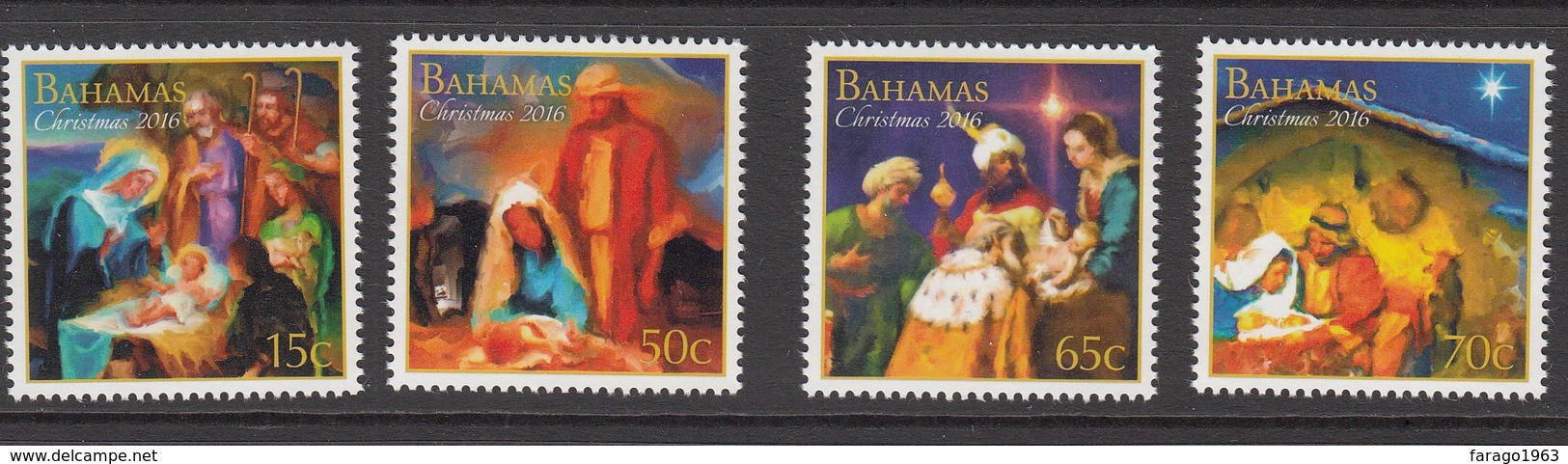 2016 Bahamas Christmas Noel  Complete Set Of 4  MNH - Bahamas (1973-...)