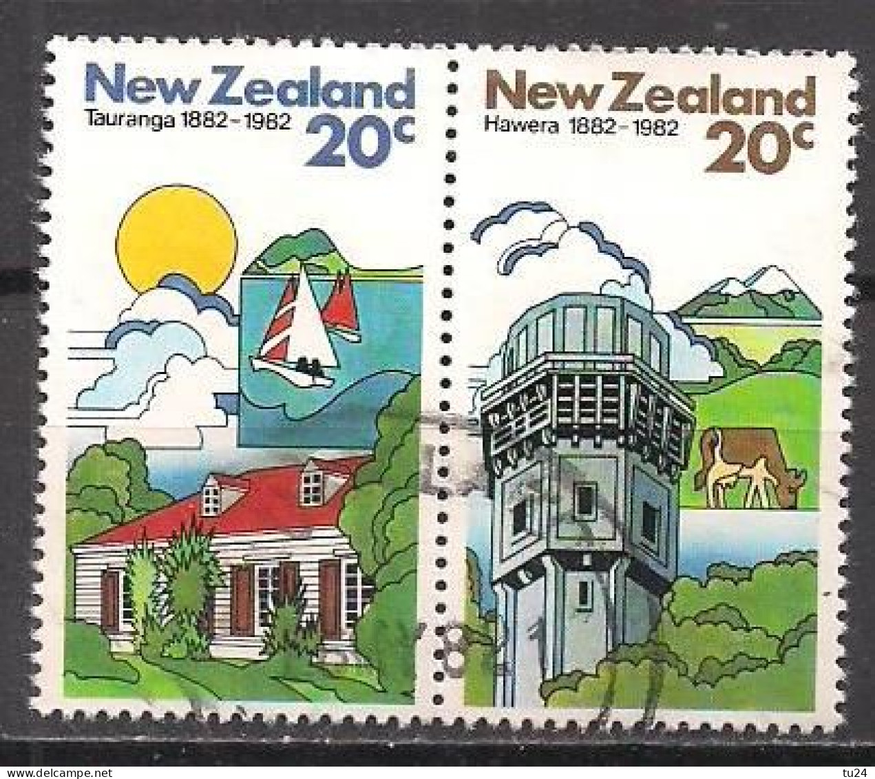 Neuseeland  (1982)  Mi.Nr.  835 + 836  Gest. / Used (7fi03) Paar /pair - Oblitérés