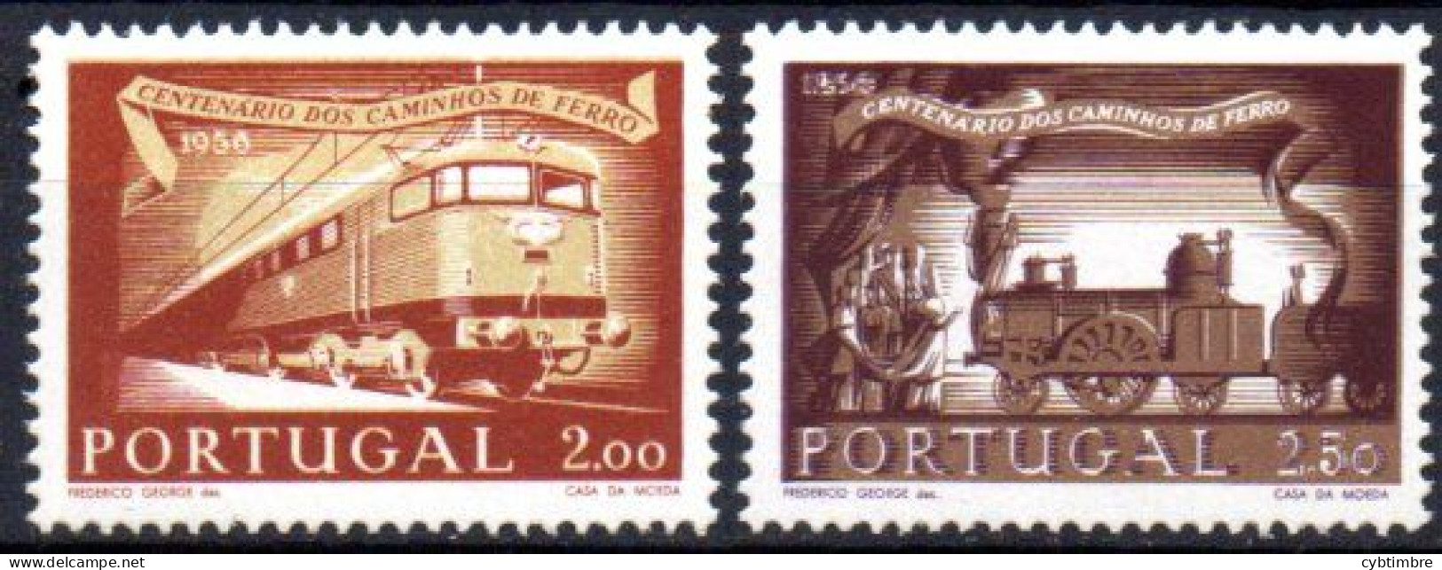 Portugal: Yvert N° 833/834*; Trains; Cote 66.00€ - Nuovi