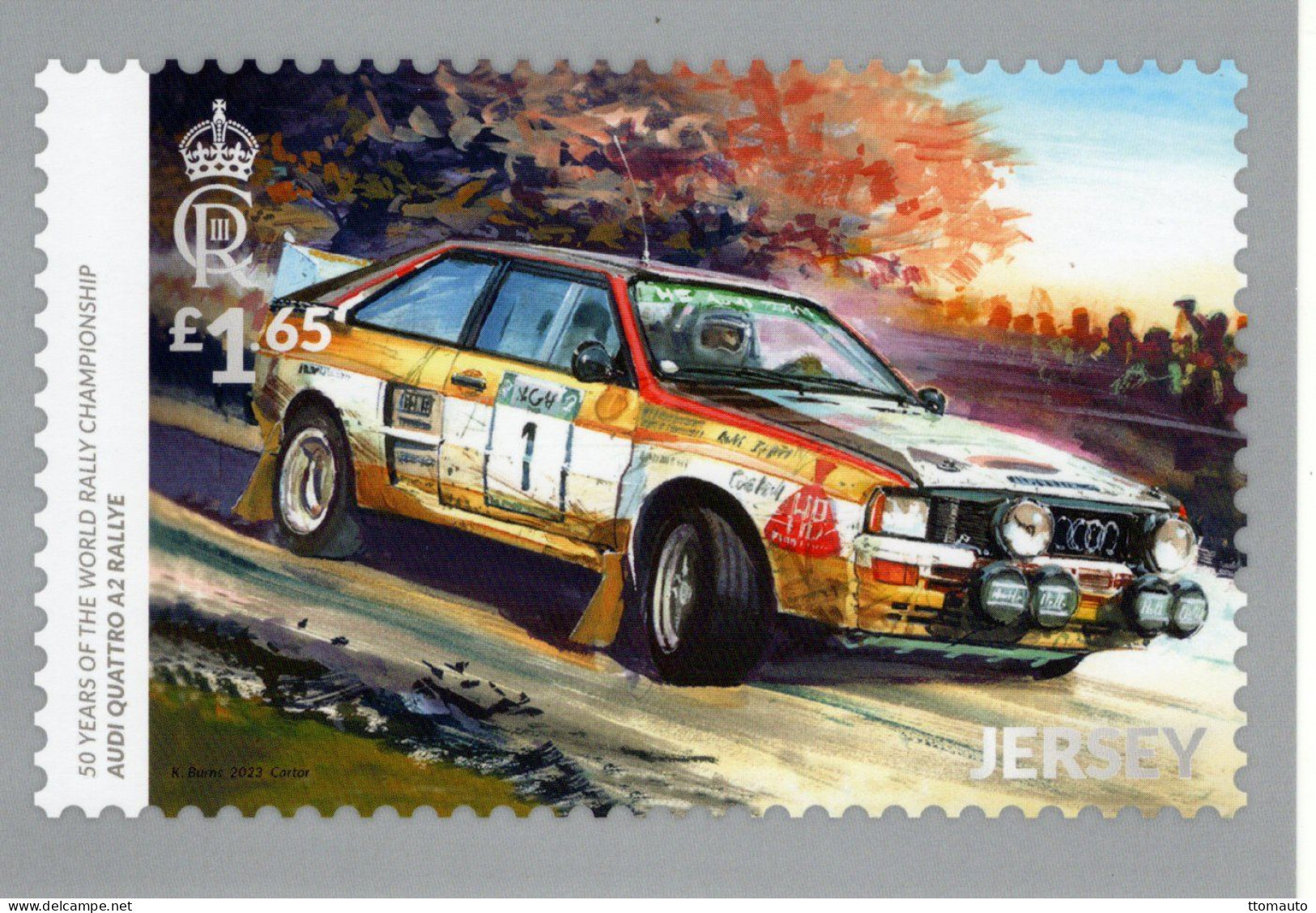 Audi Quattro A2 Rallye-  50 Years Of The World Rally Championship  - Jersey PHQ Postcard - CPM - Rallyes