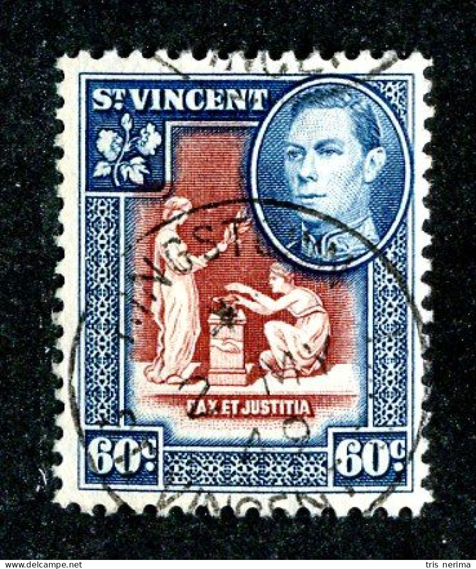 8149 BCXX 1949 St Vincent Scott # 166 Used (offers Welcome) - St.Vincent (...-1979)