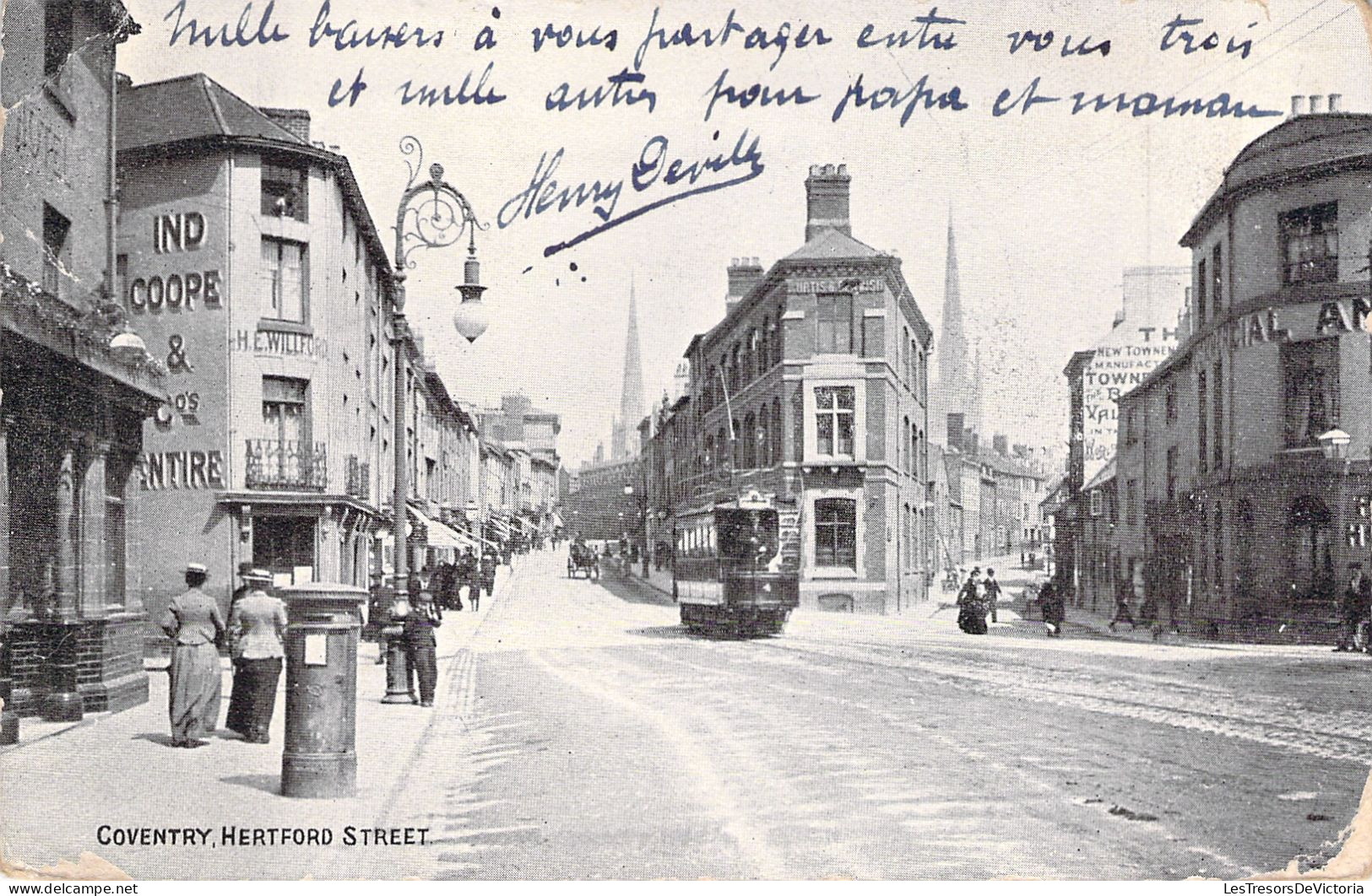 ANGLETERRE - Coventry - Hertford Street - Tramway  - Tram - Carte Postale Ancienne - Coventry