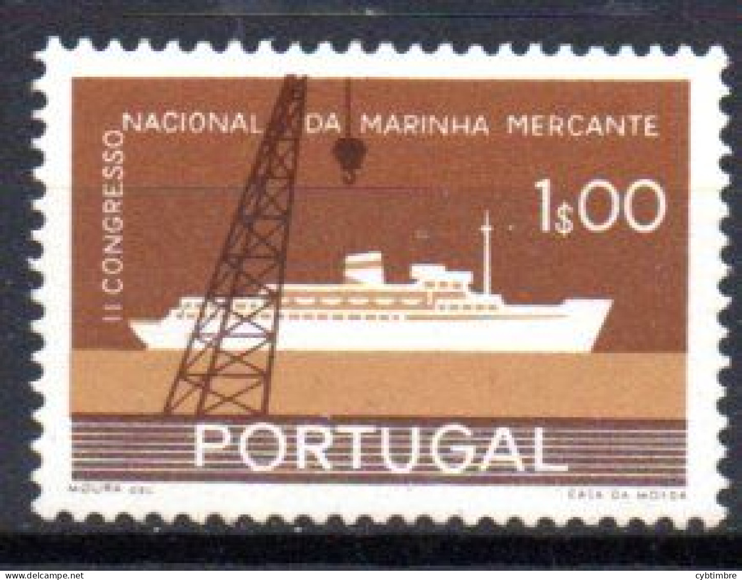 Portugal: Yvert N° 851*; Marine Marchande; Bateau; Cote 9.00€ - Ungebraucht
