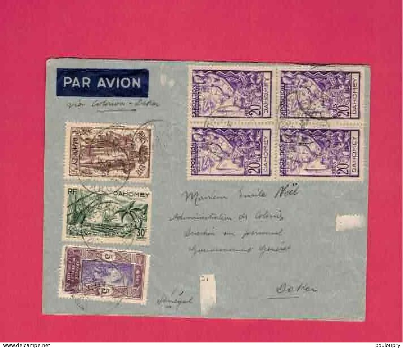 Lettre De 1937 Pour Le Sénégal - YT N° 61, 103 En Bloc De 4, 14 Et 106 - Exposition Internationale De Paris - Lettres & Documents