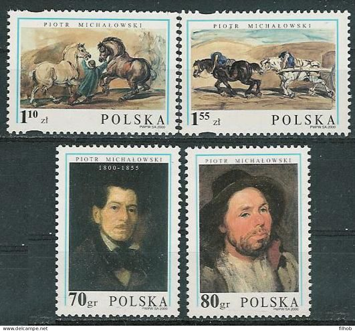 Poland Stamps MNH ZC.3698-01: Piotr Michalowski - Painter 200 Y. - Ongebruikt