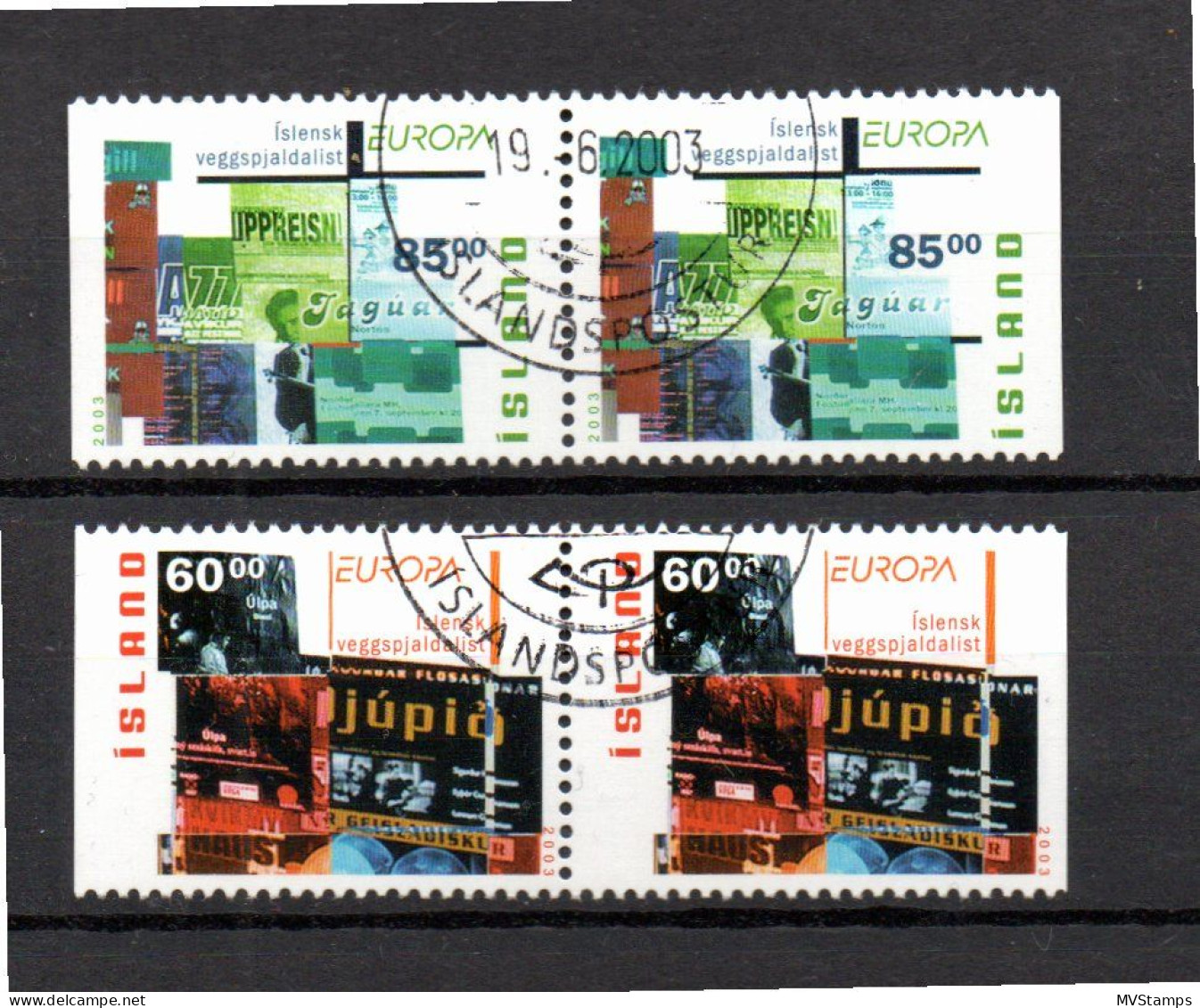 Iceland 2006 Set Europe/CEPT/Art Stamps (Michel 1038/39 Dl/Dr) Used - Gebraucht