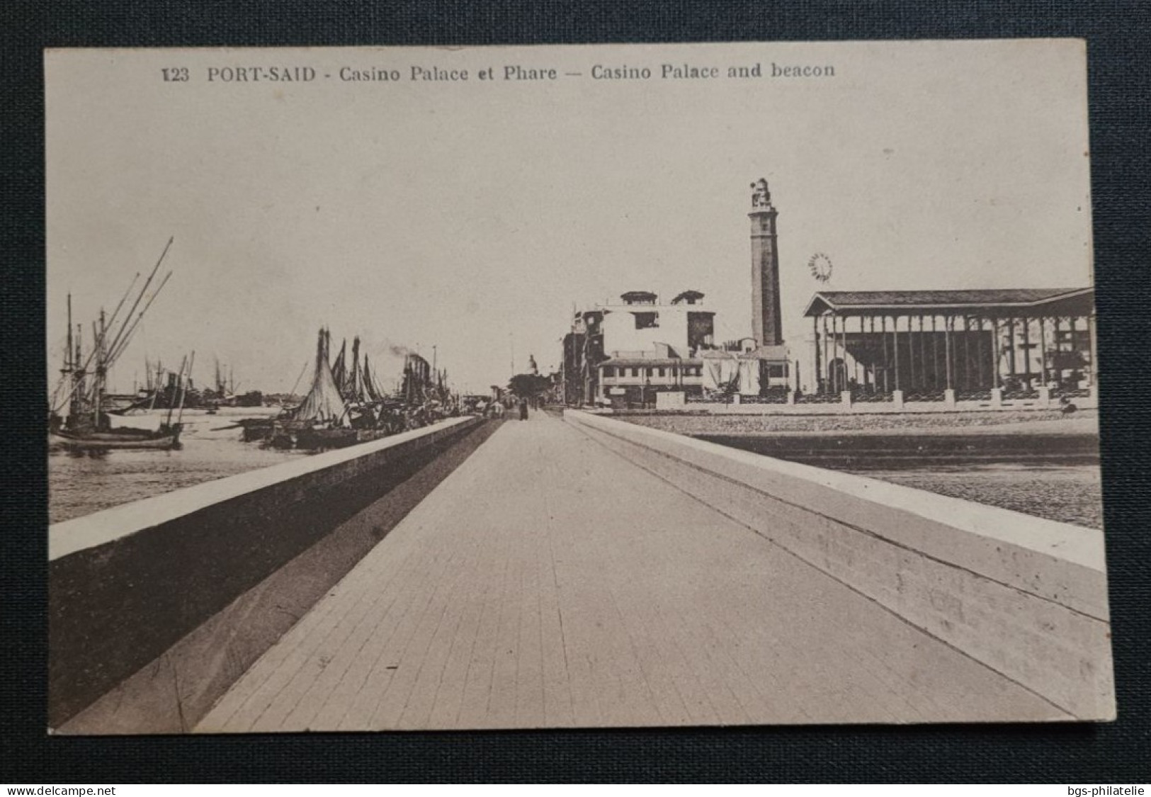 Port-Said, Casino Palace Et Phare. - Lettres & Documents