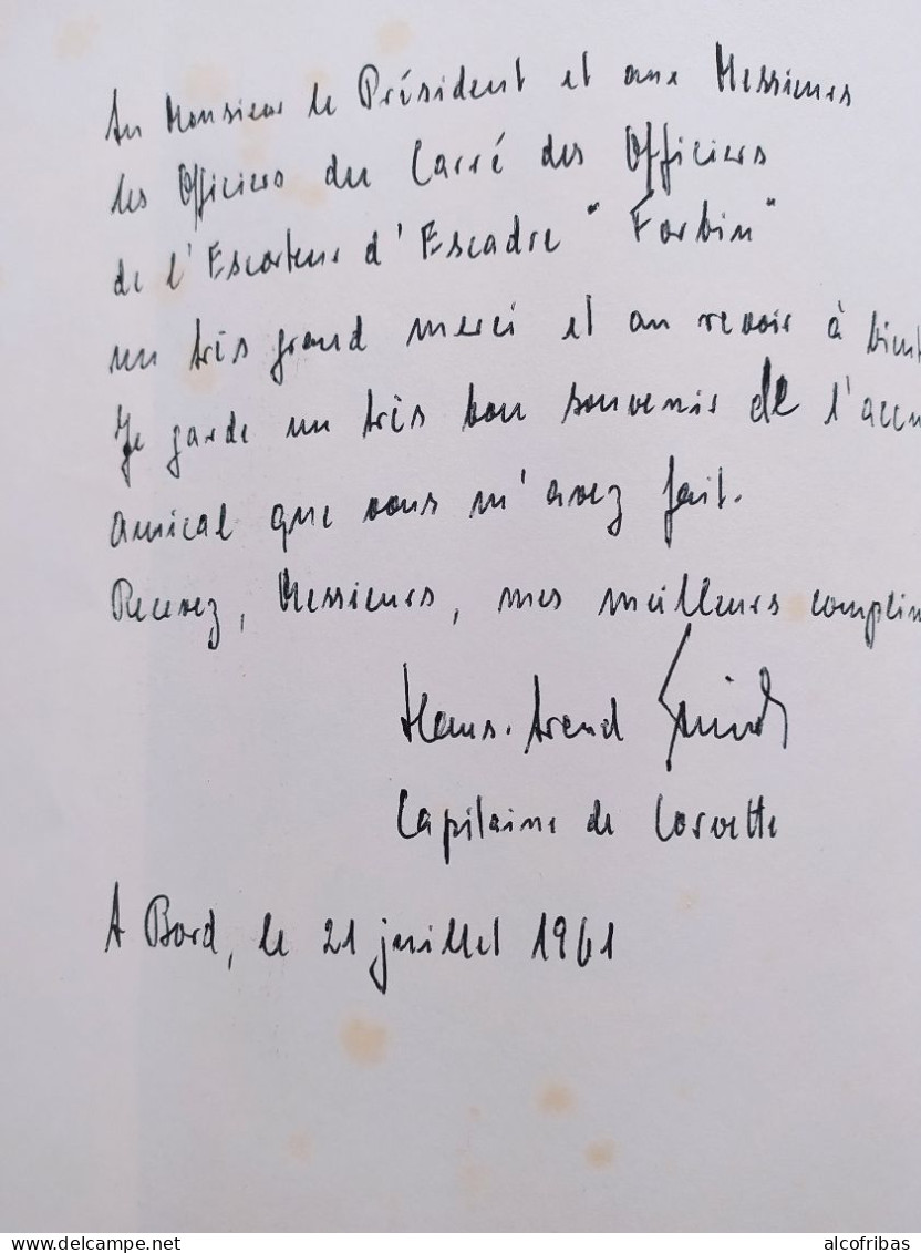 Allemagne Die Schone Heimat Blauen Bucher Dédicace D'un Officier Marine Allemande A Equipage Le Forbin Marine Nationale - Photographie