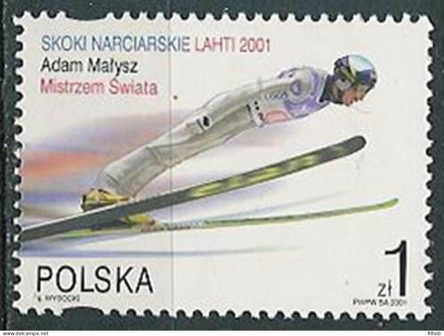 Poland Stamps MNH ZC.3730 II: Sport Adam Malysz - Ongebruikt