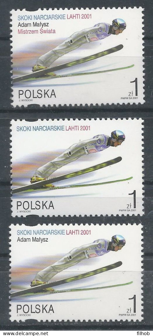 Poland Stamps MNH ZC.3730 I+II+III: Sport Adam Malysz - Ongebruikt