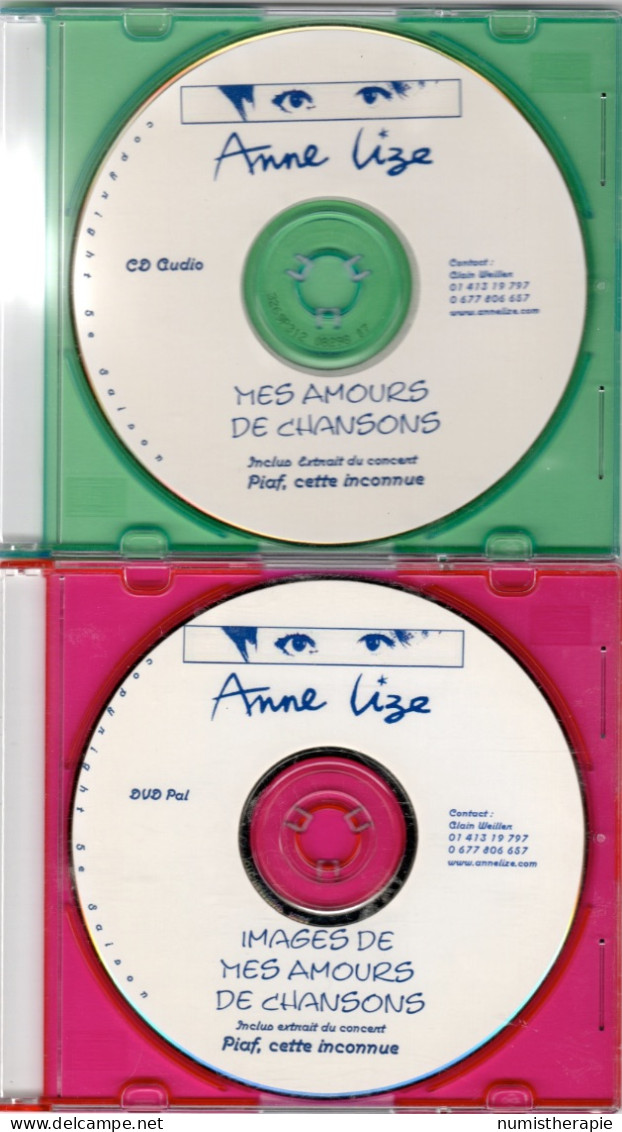 Anne Lize : 1CD Audio = Mes Amours De Chansons + 1DVD Pal = Images De Mes Amours De Chansons - Other - French Music