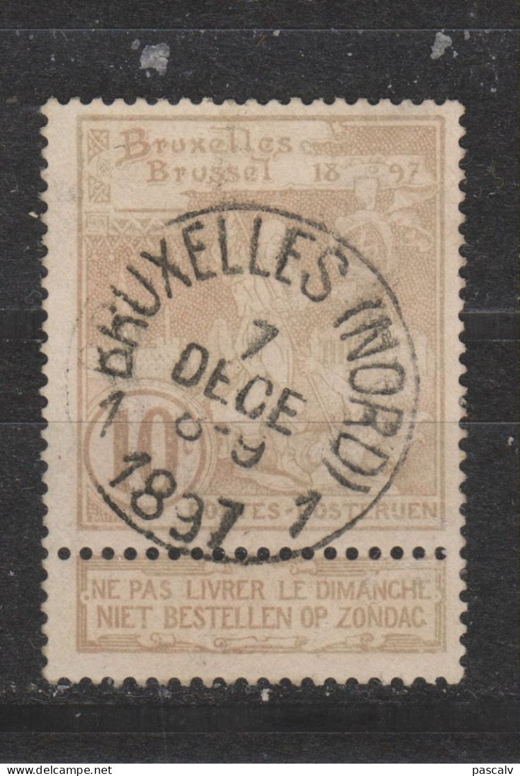 COB 72 Oblitération Centrale BRUXELLES (NORD) 1 - 1894-1896 Expositions