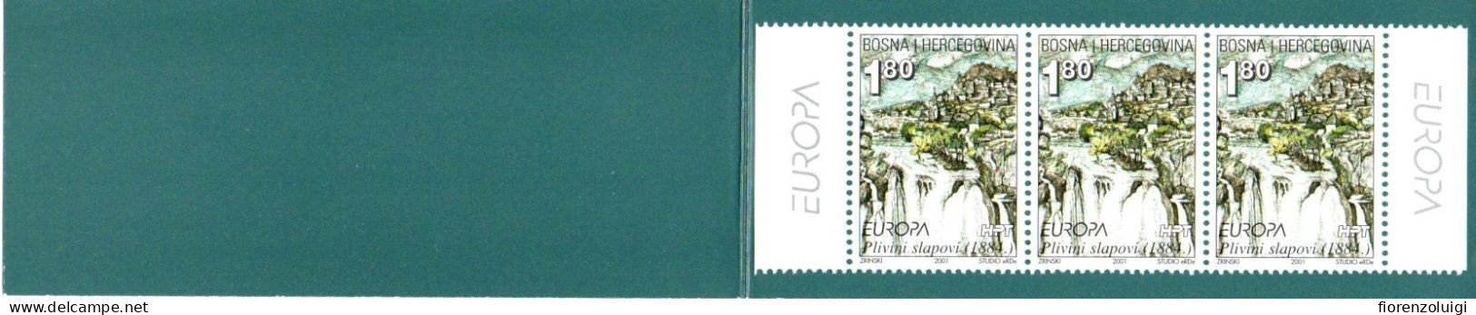 EUROPA CEPT 2001 GIRO COMPLETO LIBRETTI / BOOKLETS MNH**