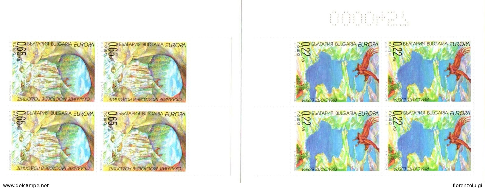 EUROPA CEPT 2001 GIRO COMPLETO LIBRETTI / BOOKLETS MNH**