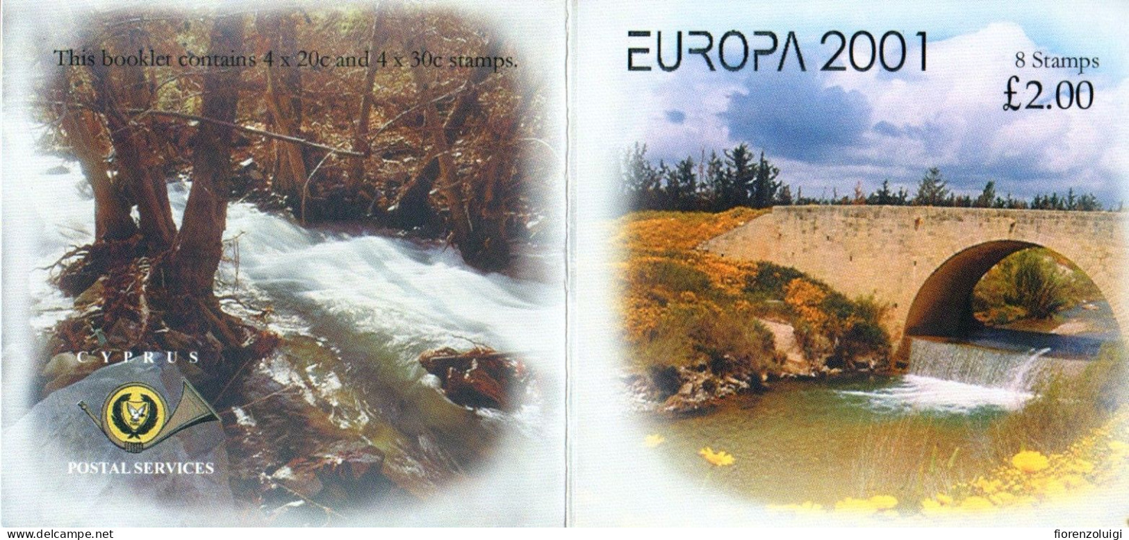 EUROPA CEPT 2001 GIRO COMPLETO LIBRETTI / BOOKLETS MNH**