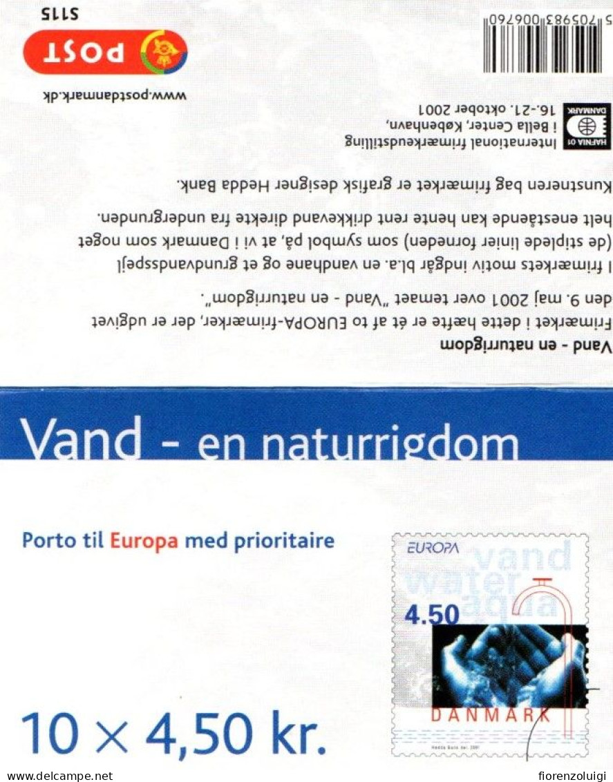 EUROPA CEPT 2001 GIRO COMPLETO LIBRETTI / BOOKLETS MNH**